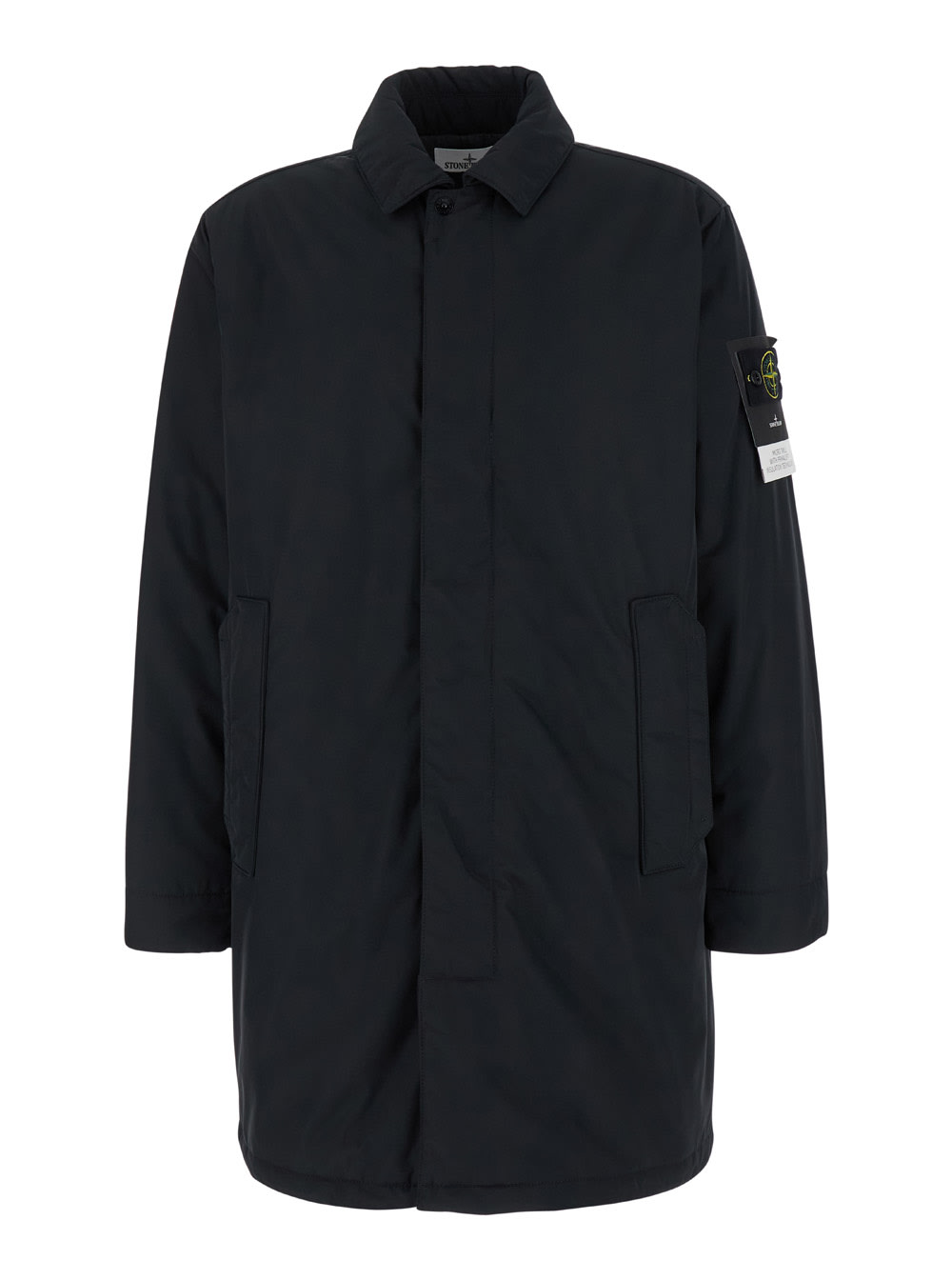 Shop Stone Island Micro Twill In Black