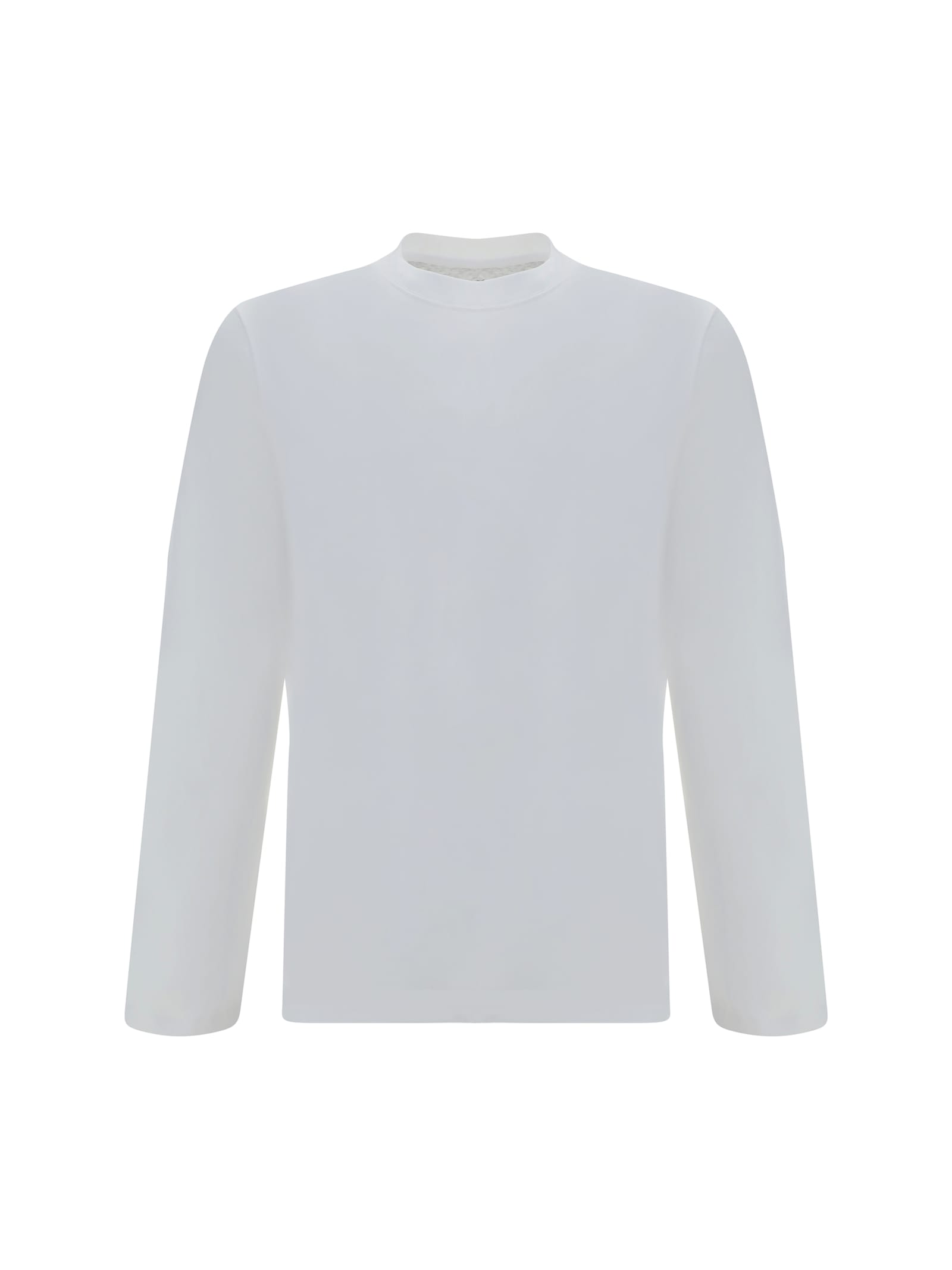 Shop Brunello Cucinelli Long Sleeve Jersey In Bianco