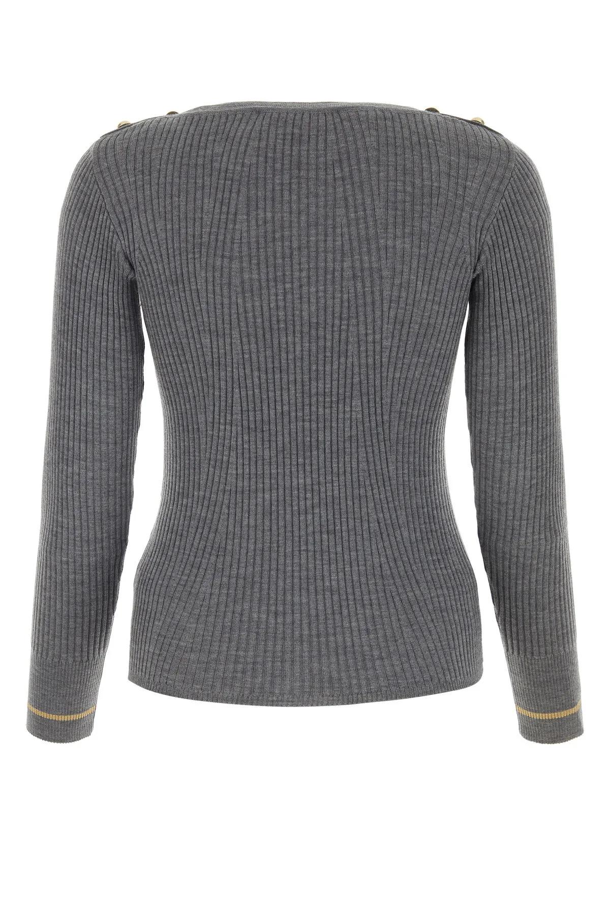 Shop Max Mara Grey Wool Sweater
