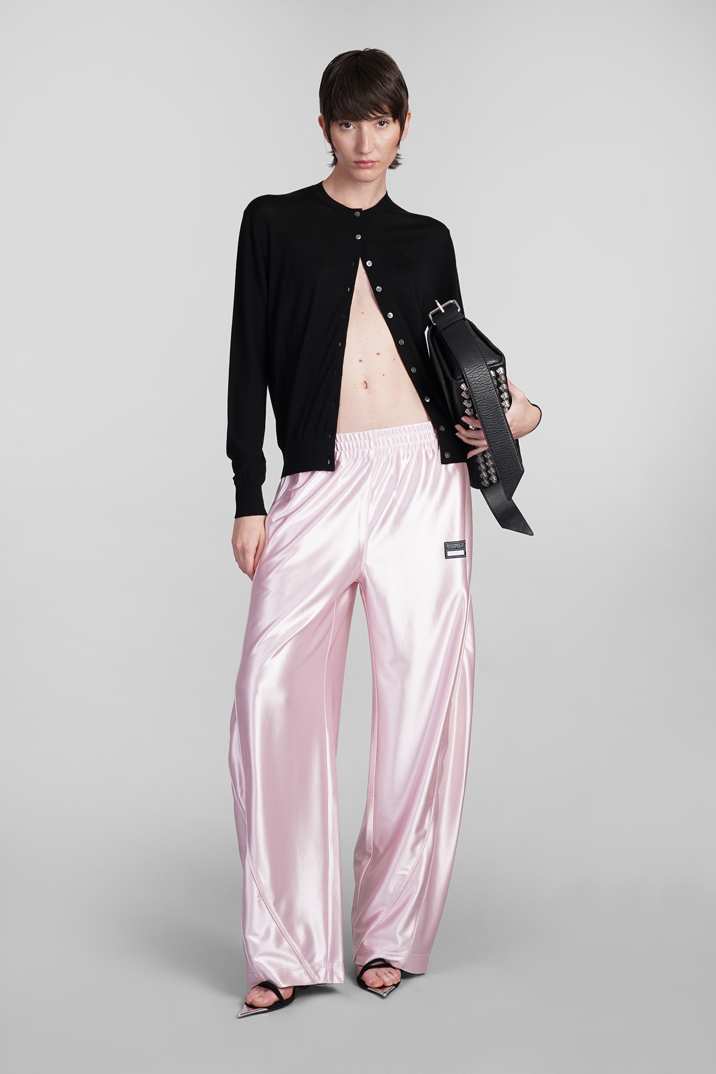 Alexander Wang T Classic Cardigan With Embossed Logo-s Nd T By Alexander Wang Female In Black