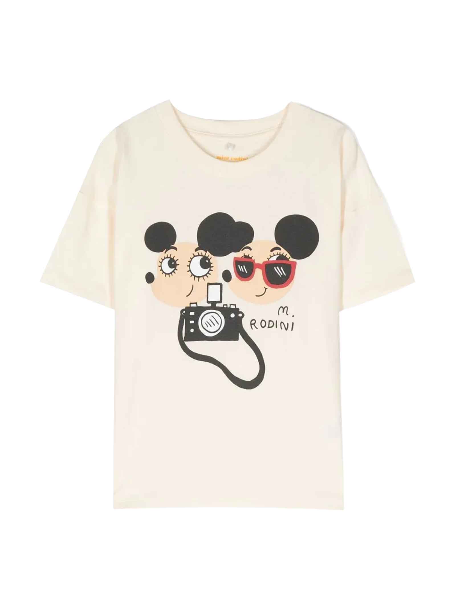 Mini Rodini Kids' Beige T-shirt Boy