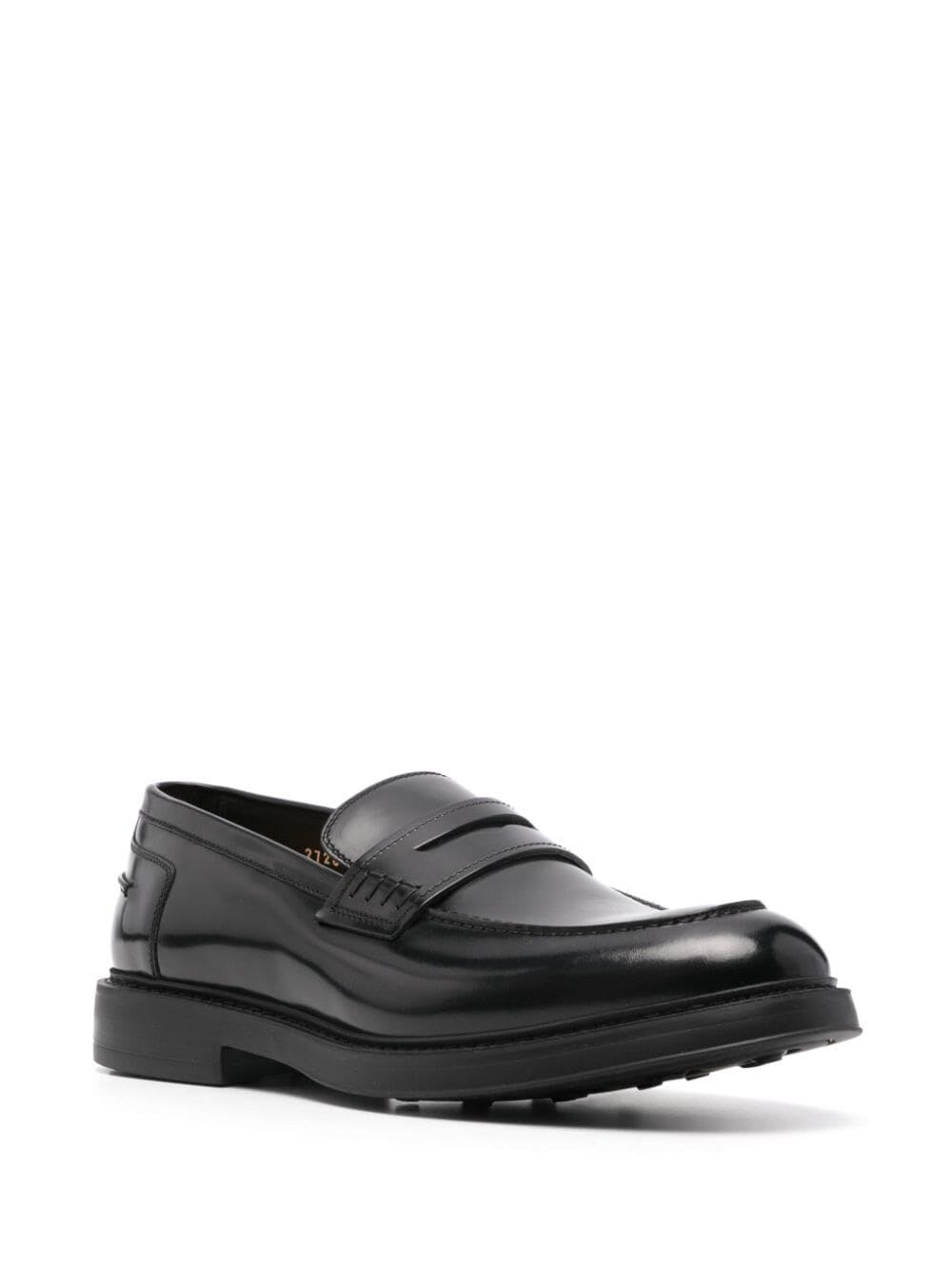 Shop Doucal's Loafer Penny Adler Horse In Black Black