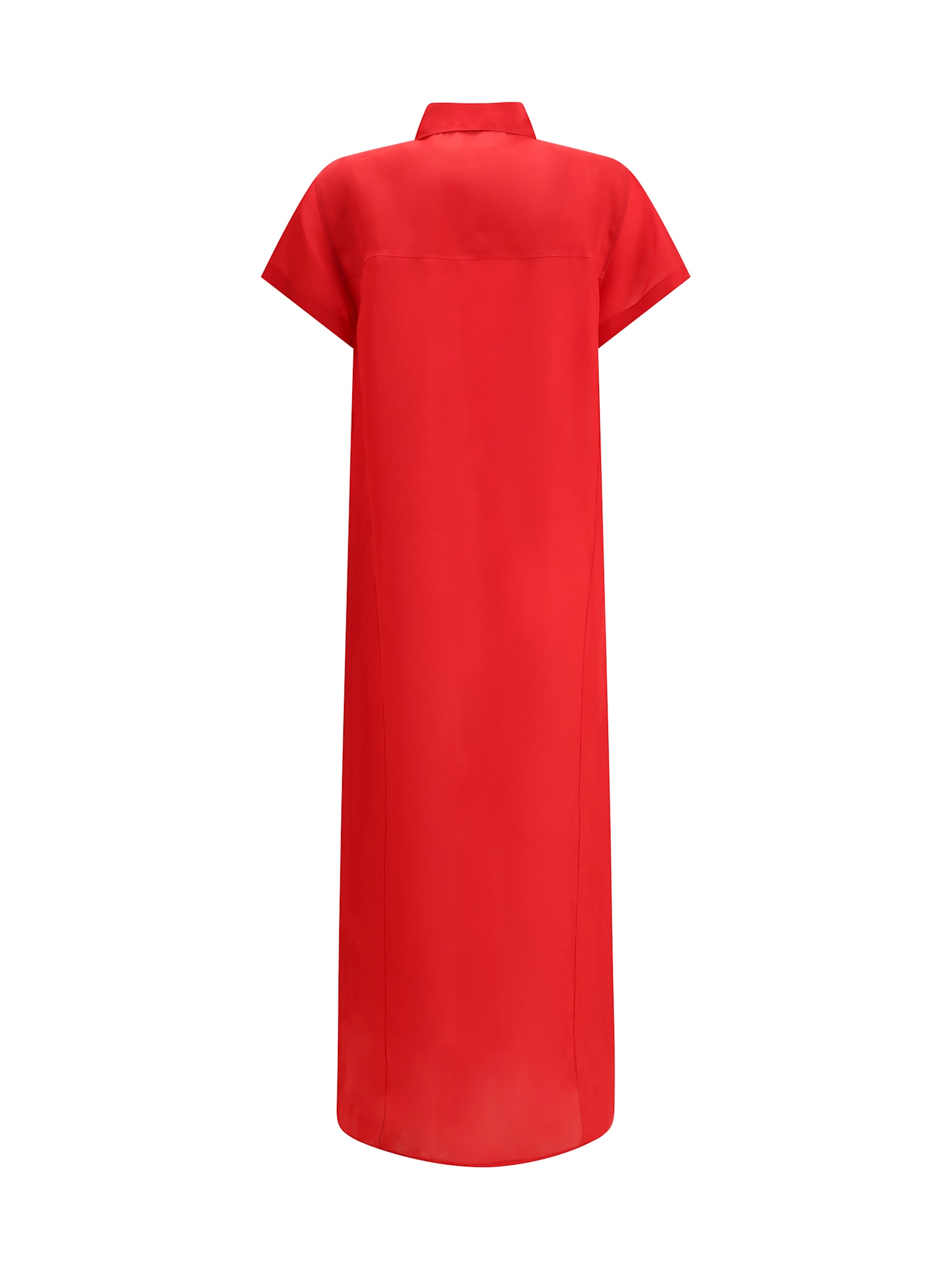 Khaite Effy Silk And Cotton-blend Organza Midi Shirt Dress