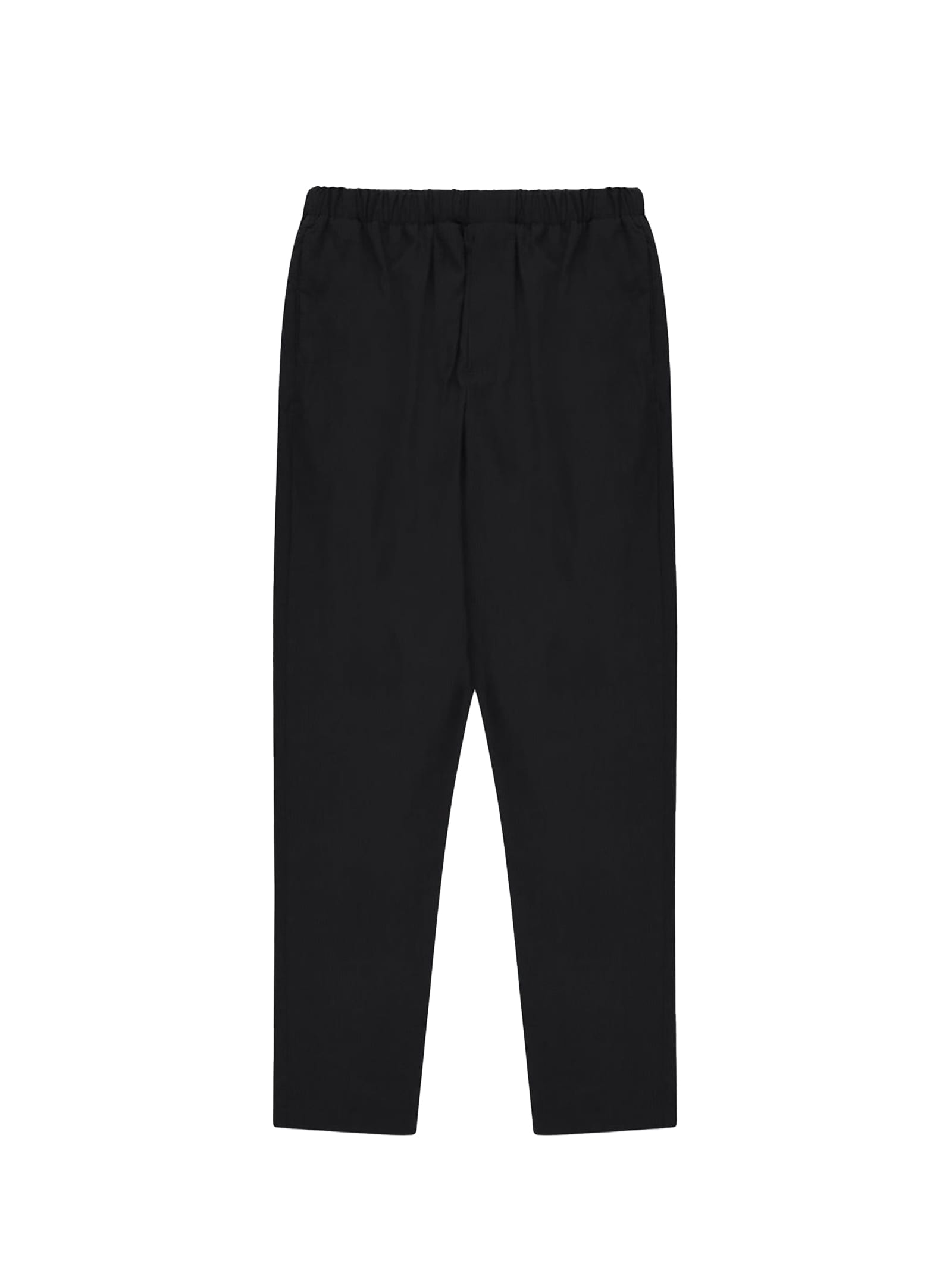 Shop Cruna Black Linen Blend Trousers In Nero