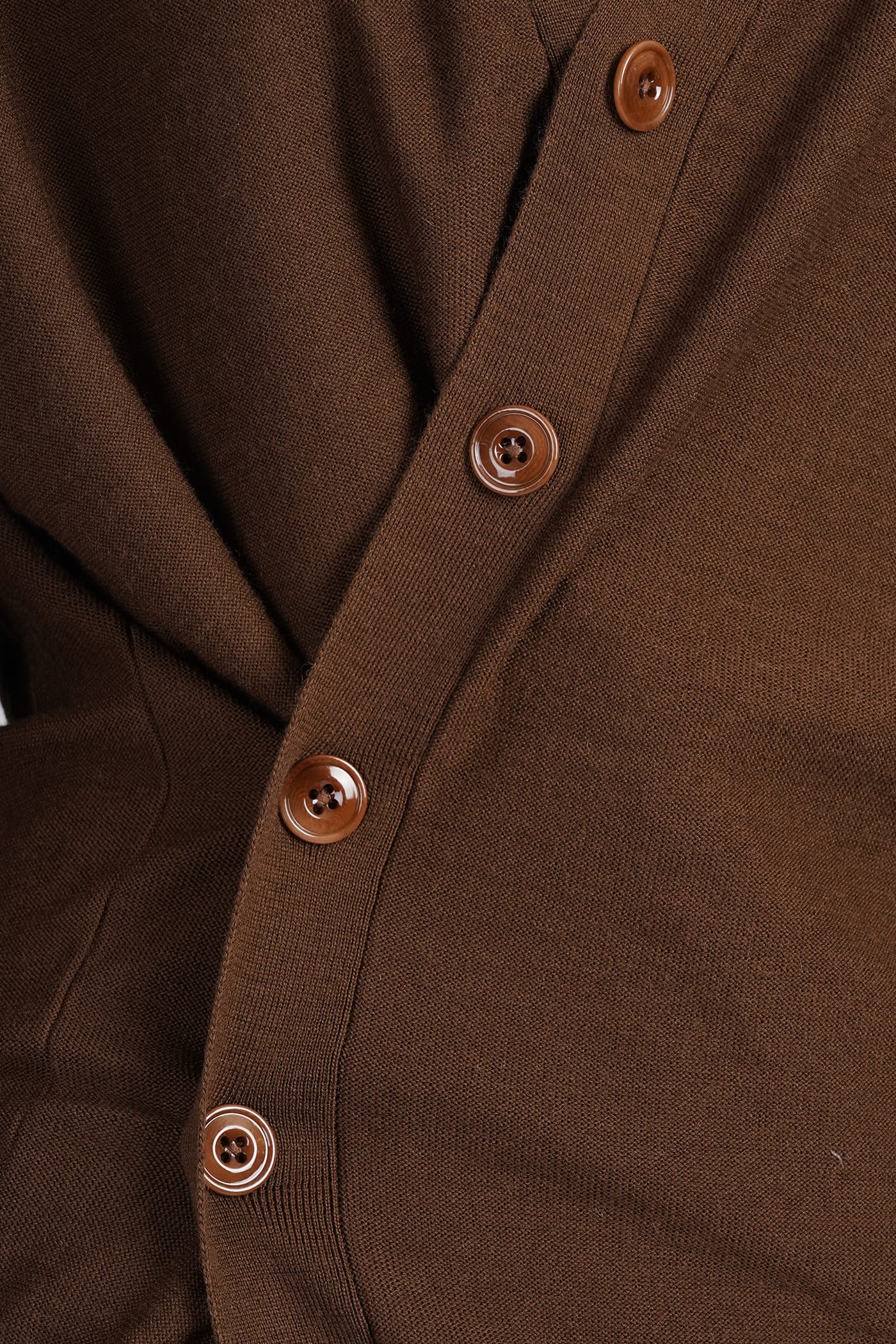 Shop Lemaire Cardigan In Brown Wool