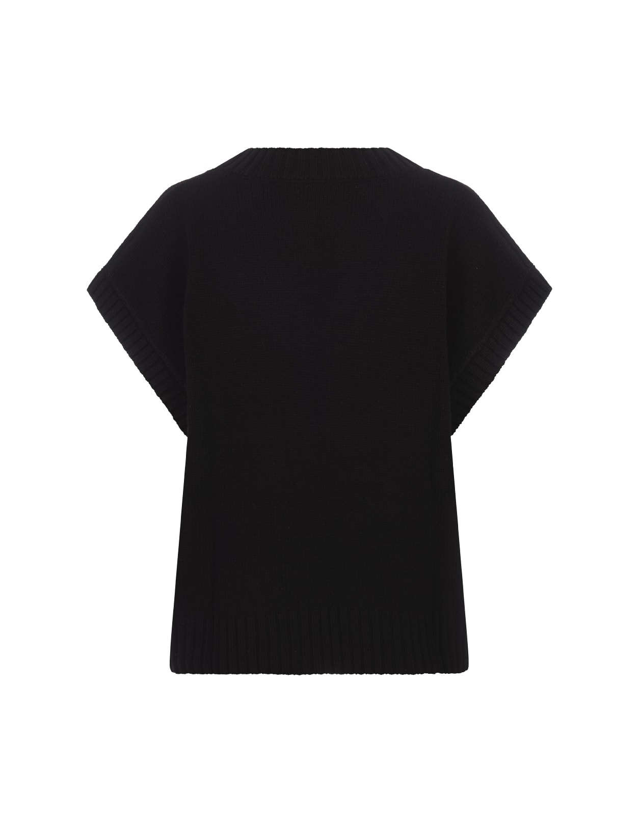 Shop P.a.r.o.s.h Wood Gilet In Black Cashmere