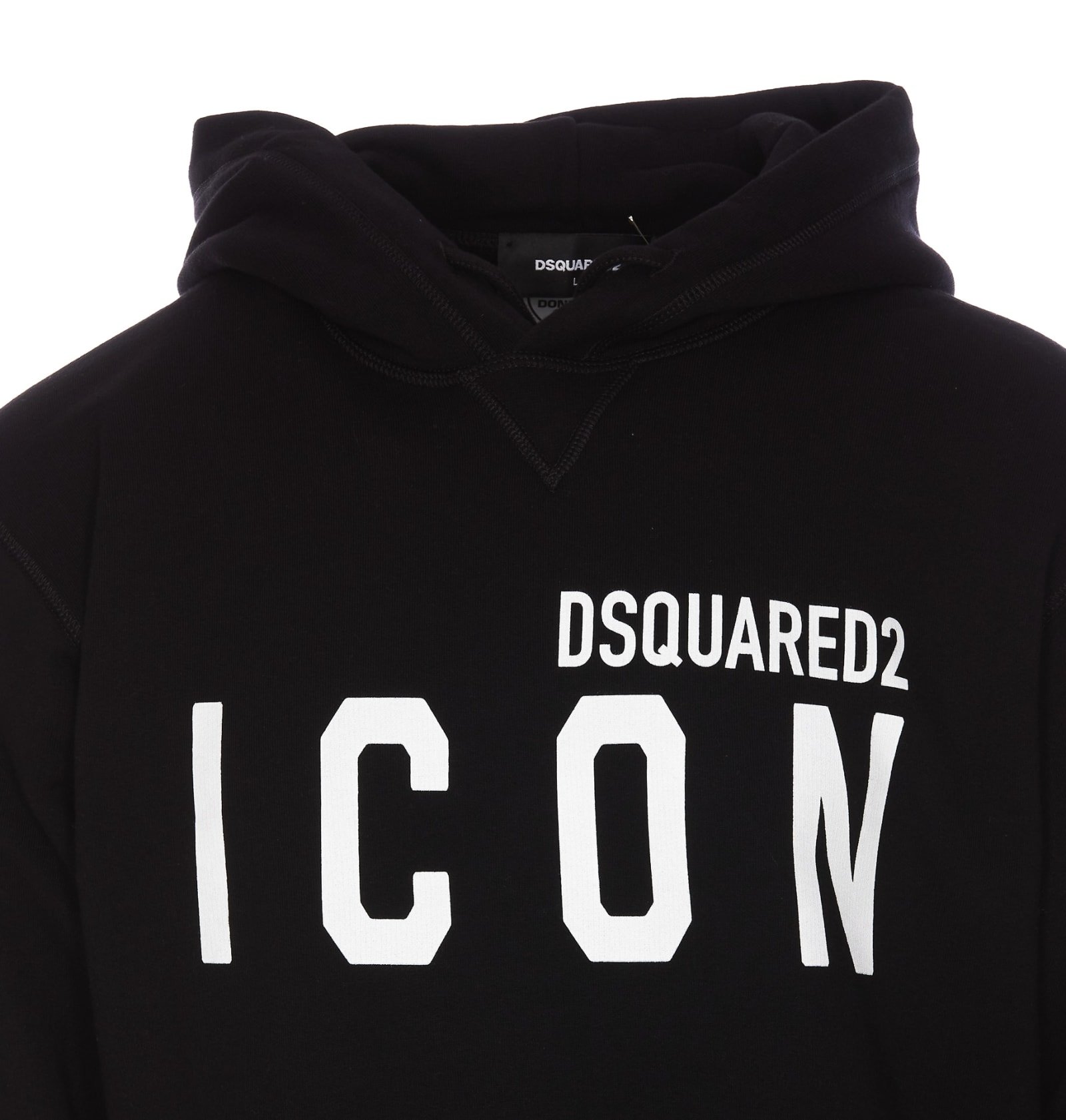 Shop Dsquared2 Be Icon Hoodie In Black