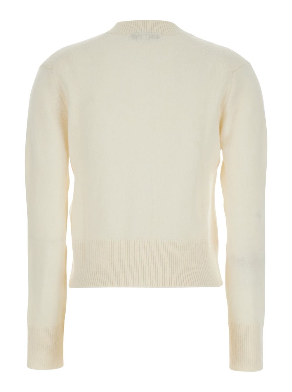 Maison Kitsuné Profile Fox-embroidered Button Cardigan In Neutral