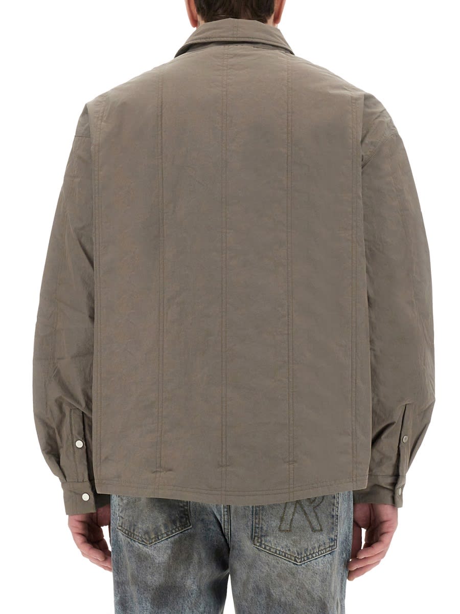Represent Quilted Overshirt With Dual Chest Pockets In Green