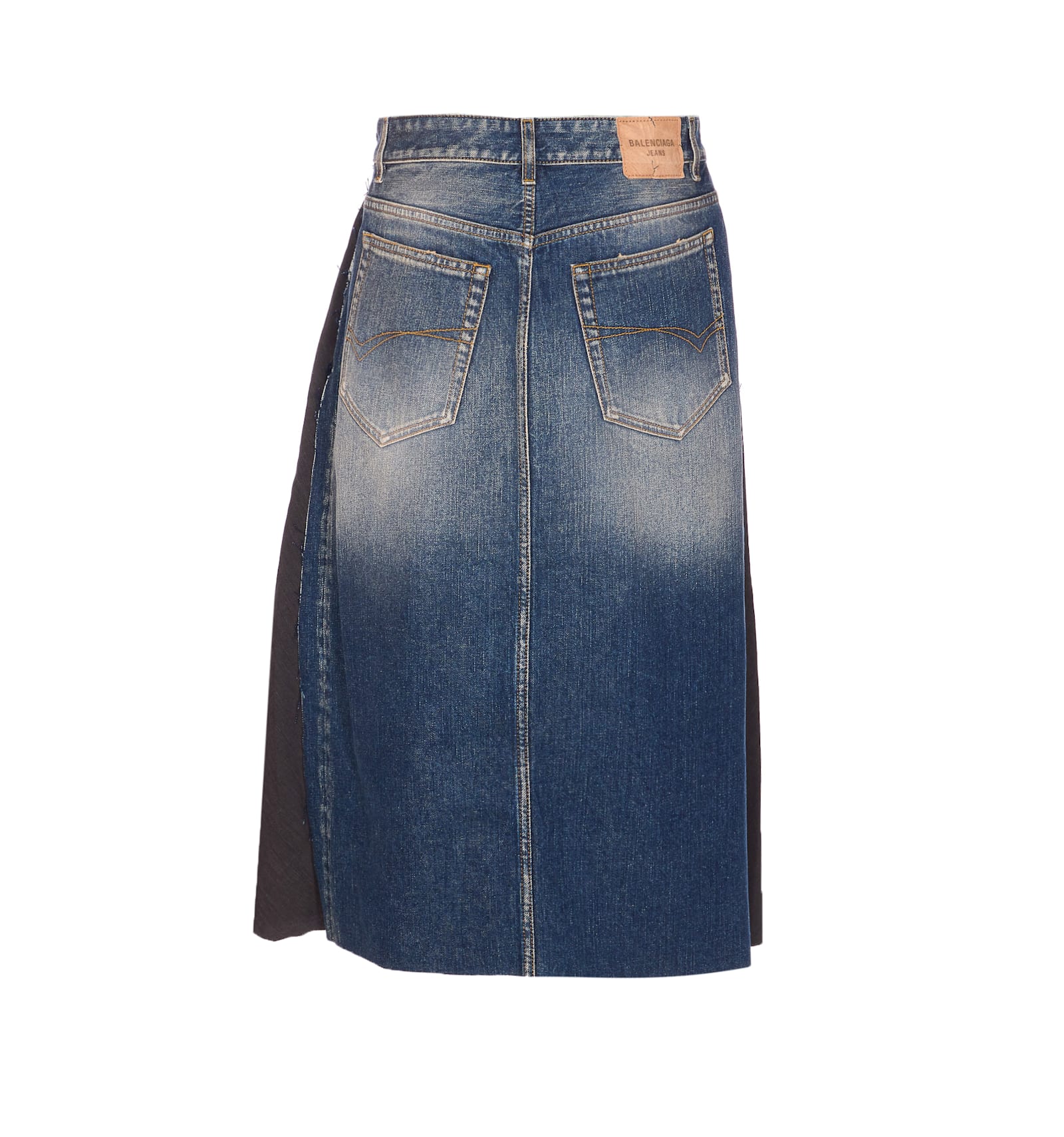 Balenciaga Hybrid Pleated Skirt In Black