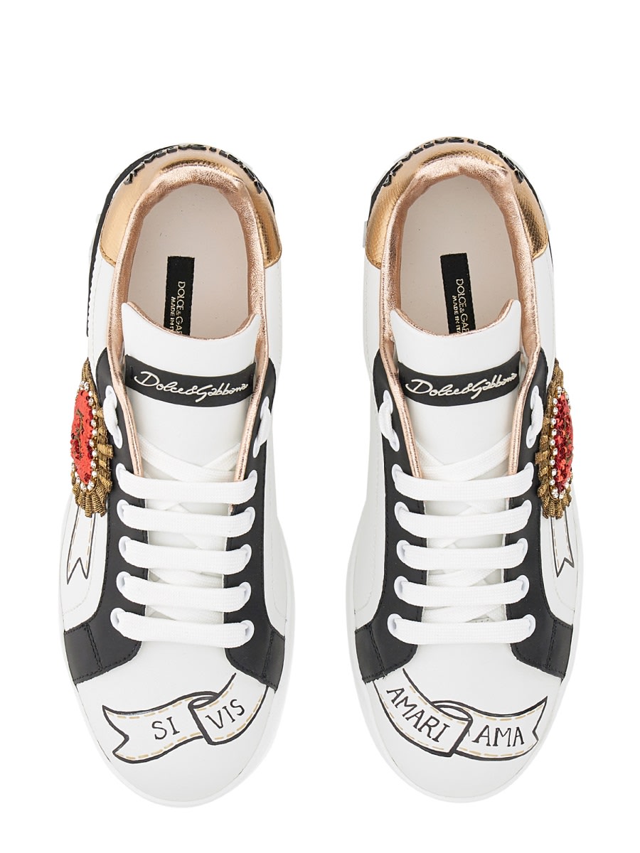 Shop Dolce & Gabbana Portofino Sneaker In Multicolour