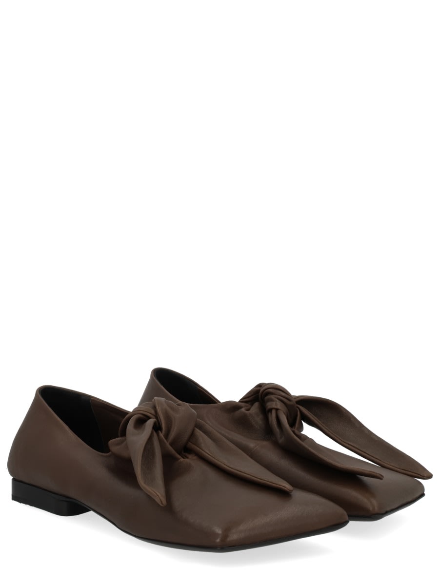 Uma Wang Stylish Lace-up Shoes Bow Detail In Brown