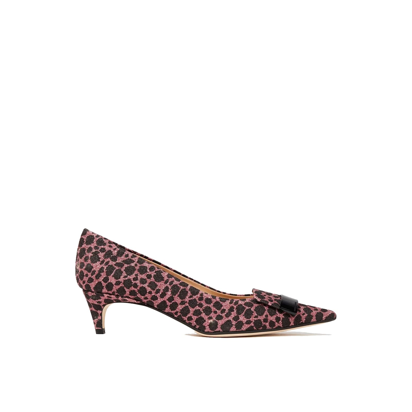 Sergio Rossi Sr1 045 Glitter Pumps With Bow Detail In Pink
