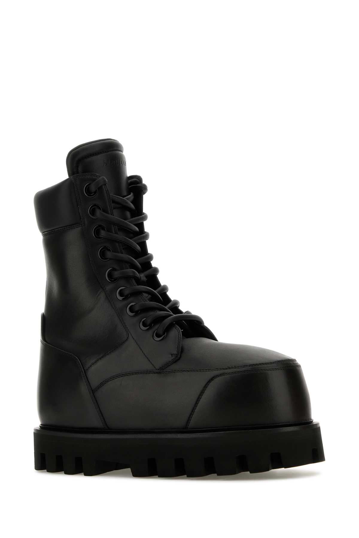 Shop Alexander Mcqueen Black Leather Ankle Boots