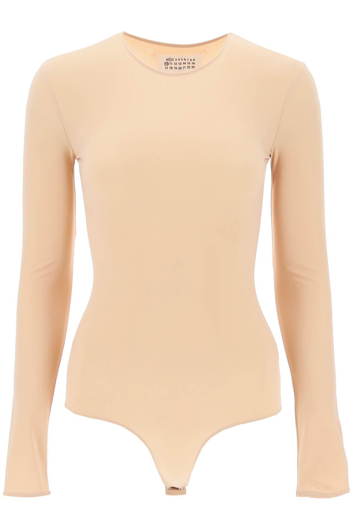 Shop Maison Margiela Second Skin Long Sleeve Bodysuit In Skin (beige)