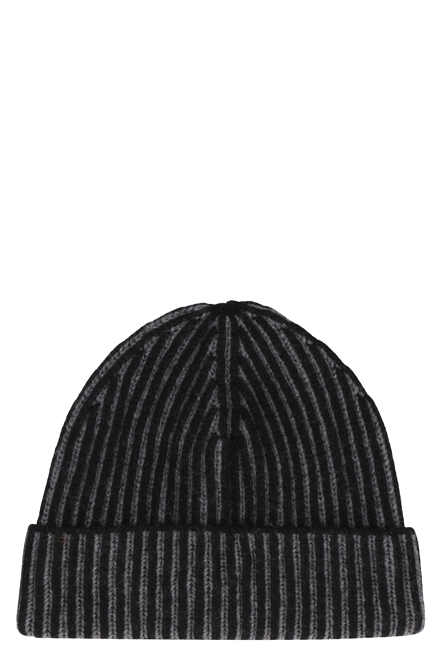Moorer Davis Knitted Beanie In Black