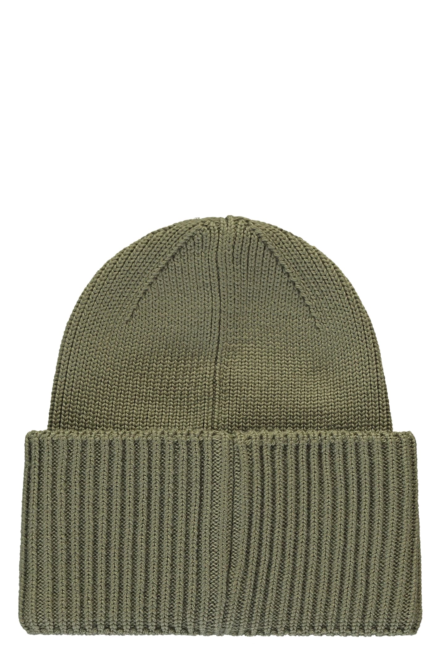 Parajumpers Beret In Olive Green Knit For Winter In Green
