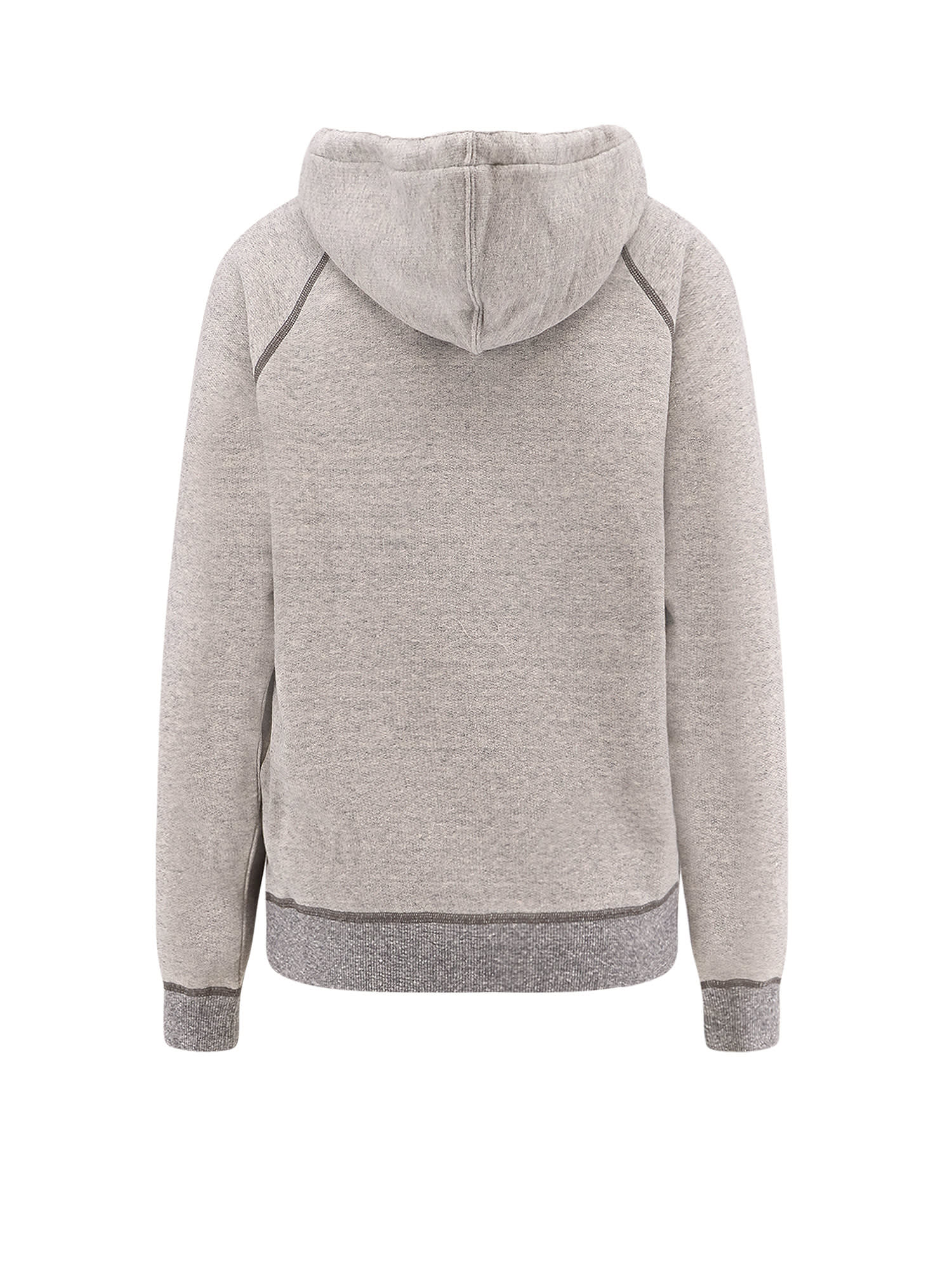 Chloé Hooded Cotton Blend Sweatshirt With Kangaroo Pocket