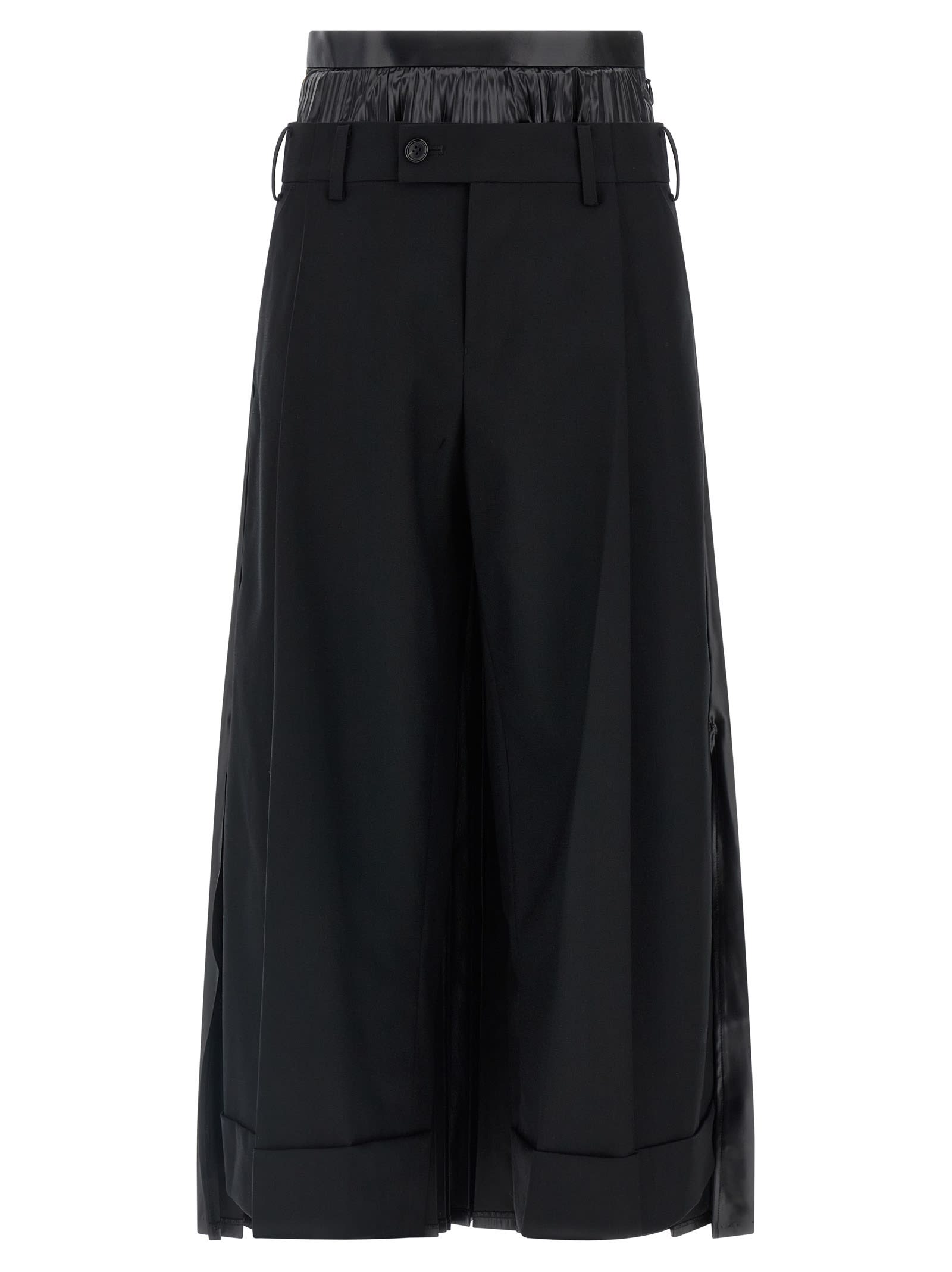 Junya Watanabe Double Layer Trousers In Black
