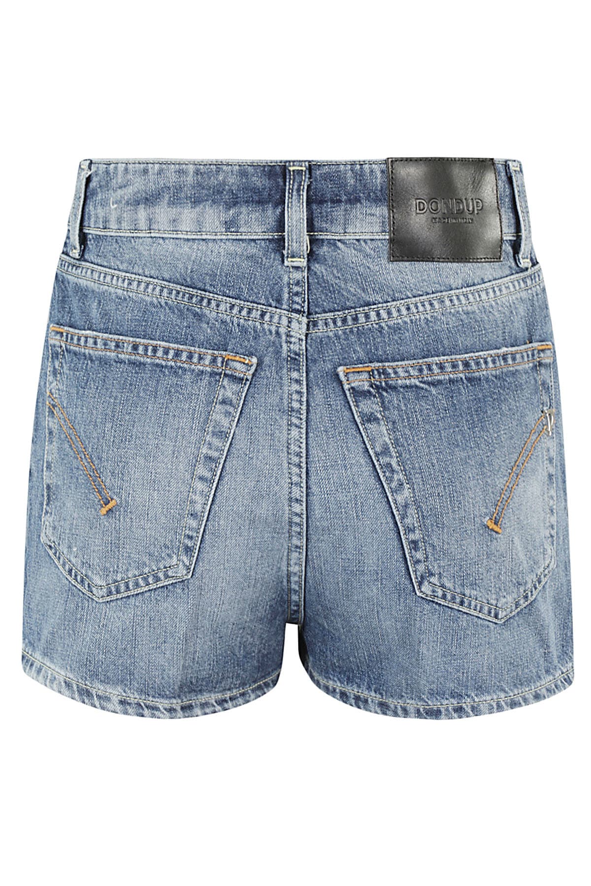Dondup Denim Stella Shorts With Visible Stitching