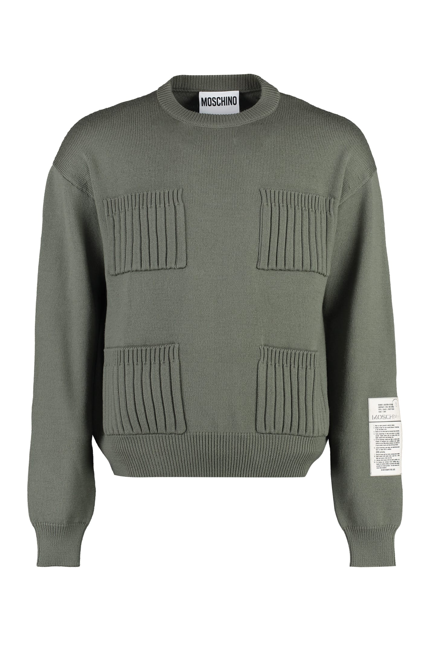 Moschino Virgin Wool Sweater In Green