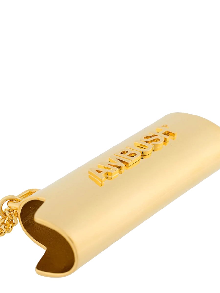 Shop Ambush Necklace With Lighter Holder In Gold