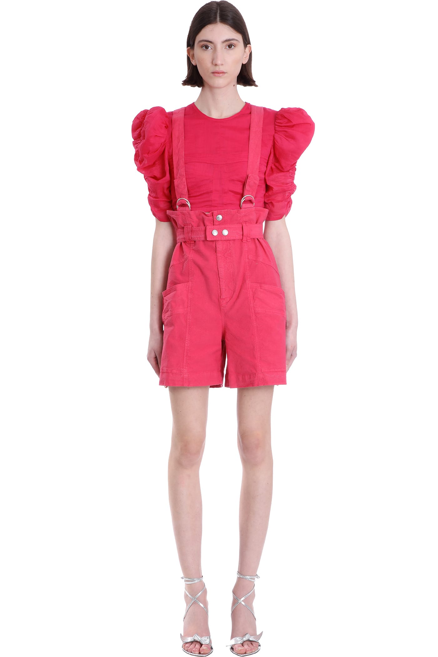 Isabel Marant Effie Shorts In Red Cotton