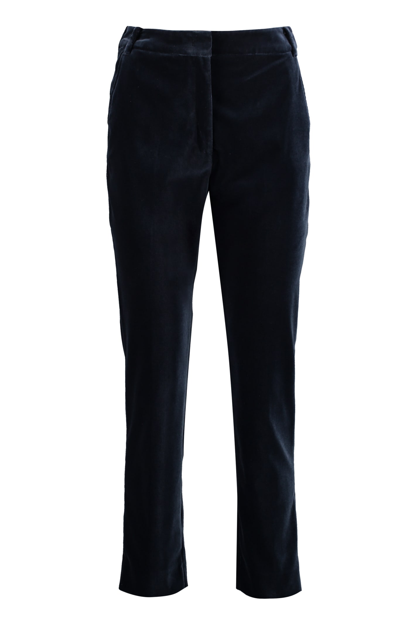 Weekend Max Mara Pomez Velvet Trousers In Blue | ModeSens