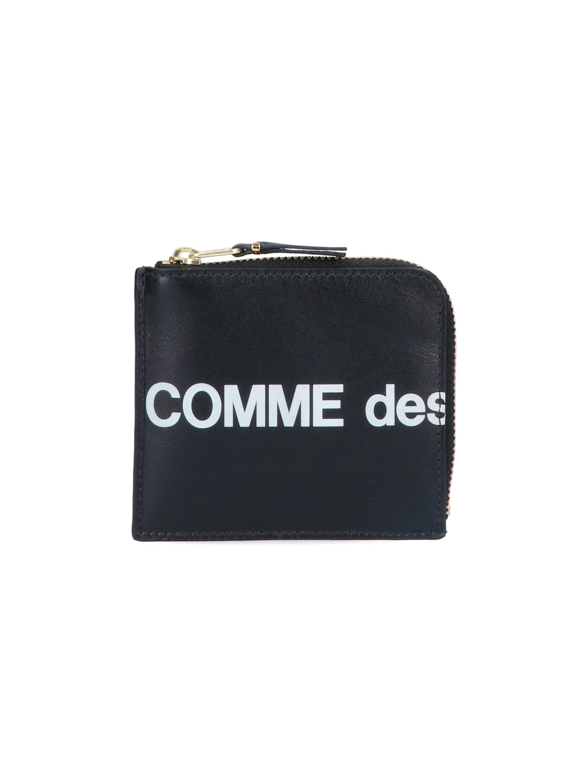 Shop Comme Des Garçons Huge Logo Coin Purse In Black