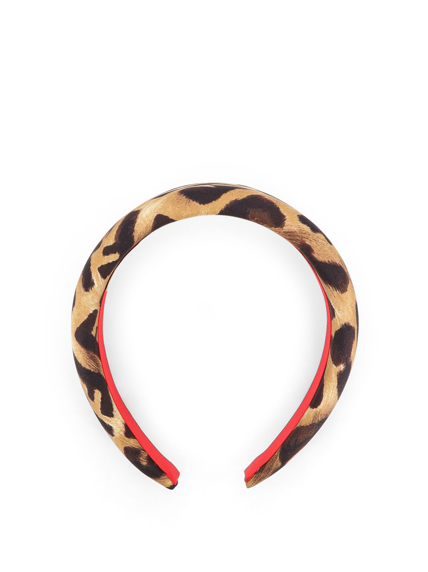 Fendi Animal-print Headband In Brown