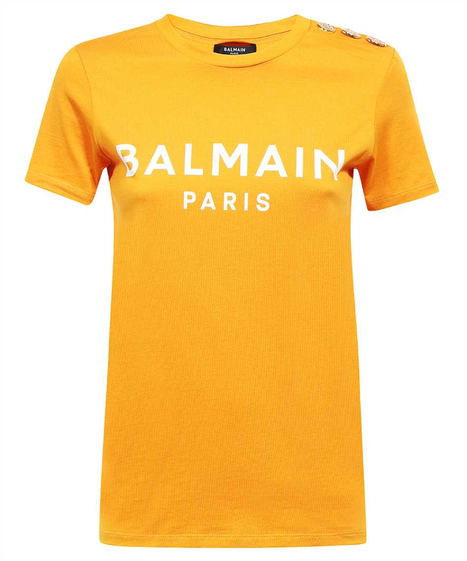 Balmain Cotton T-shirt In Orange