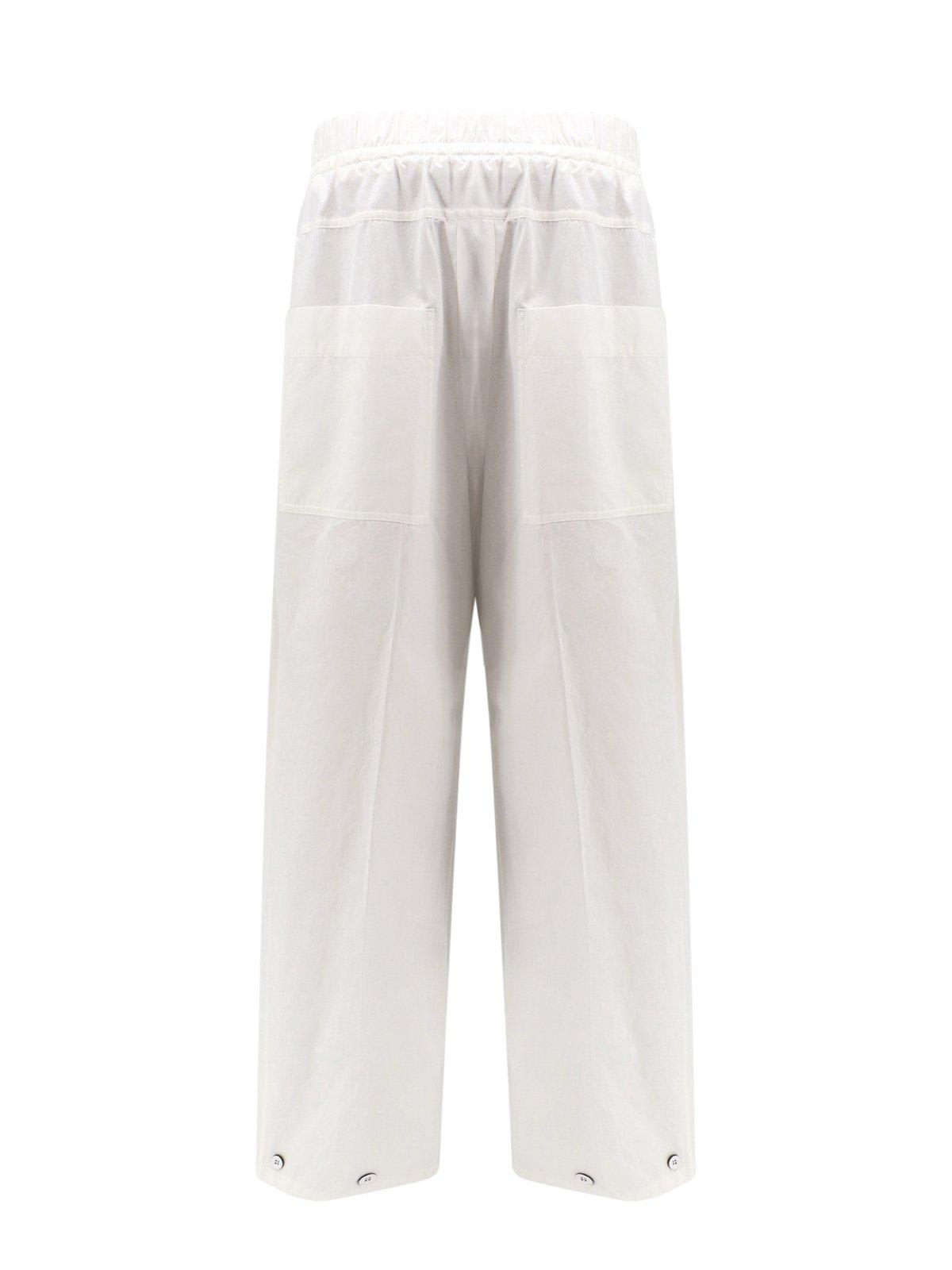 Shop Jil Sander Pleated Wide-leg Trousers In White
