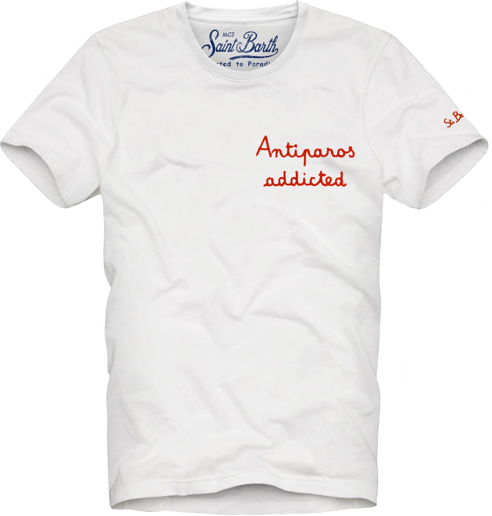 MC2 Saint Barth Embroidered T-shirt Antiparos Addicted