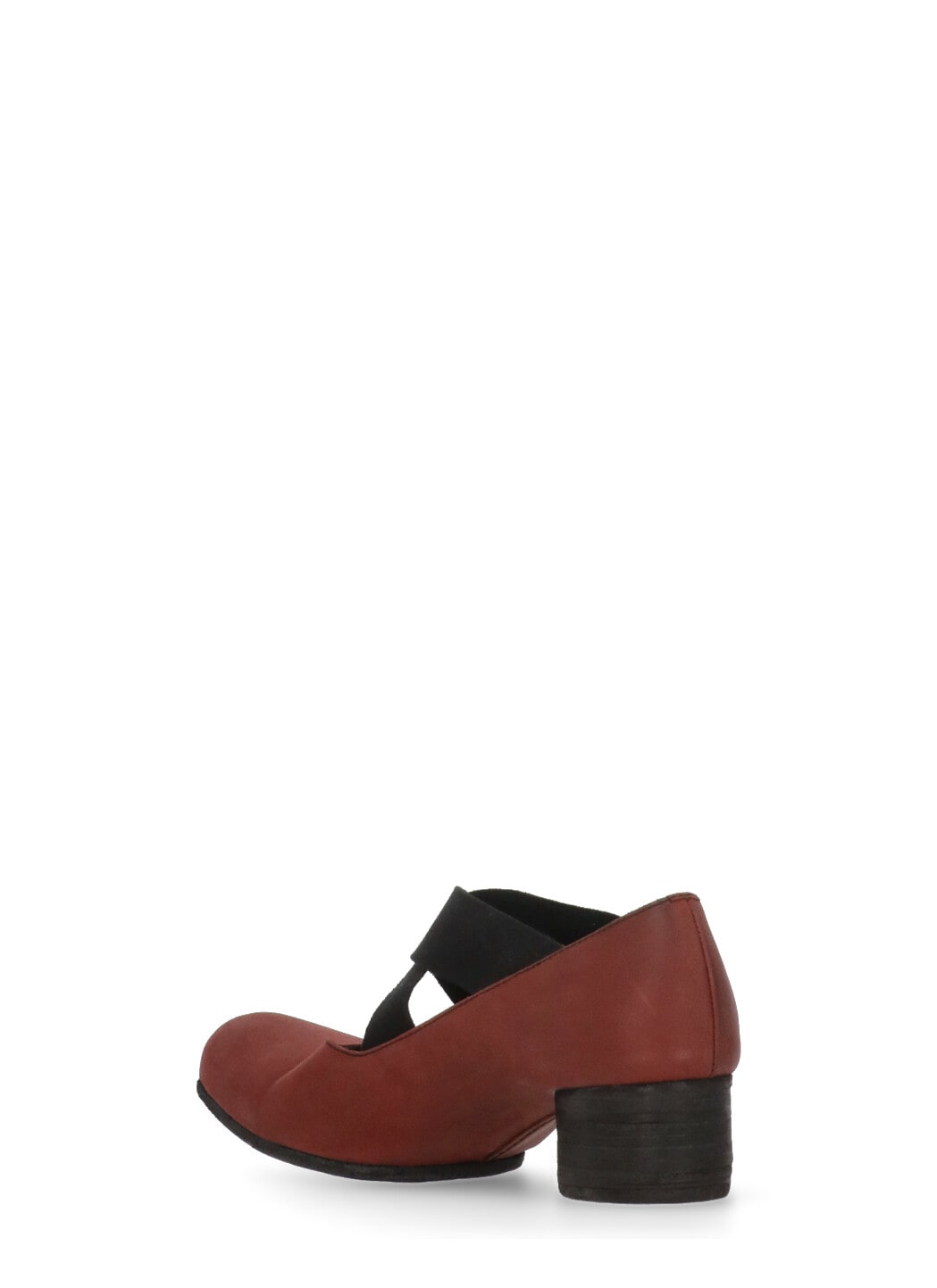 Uma Wang Leather Shoes With Heel In Burgundy