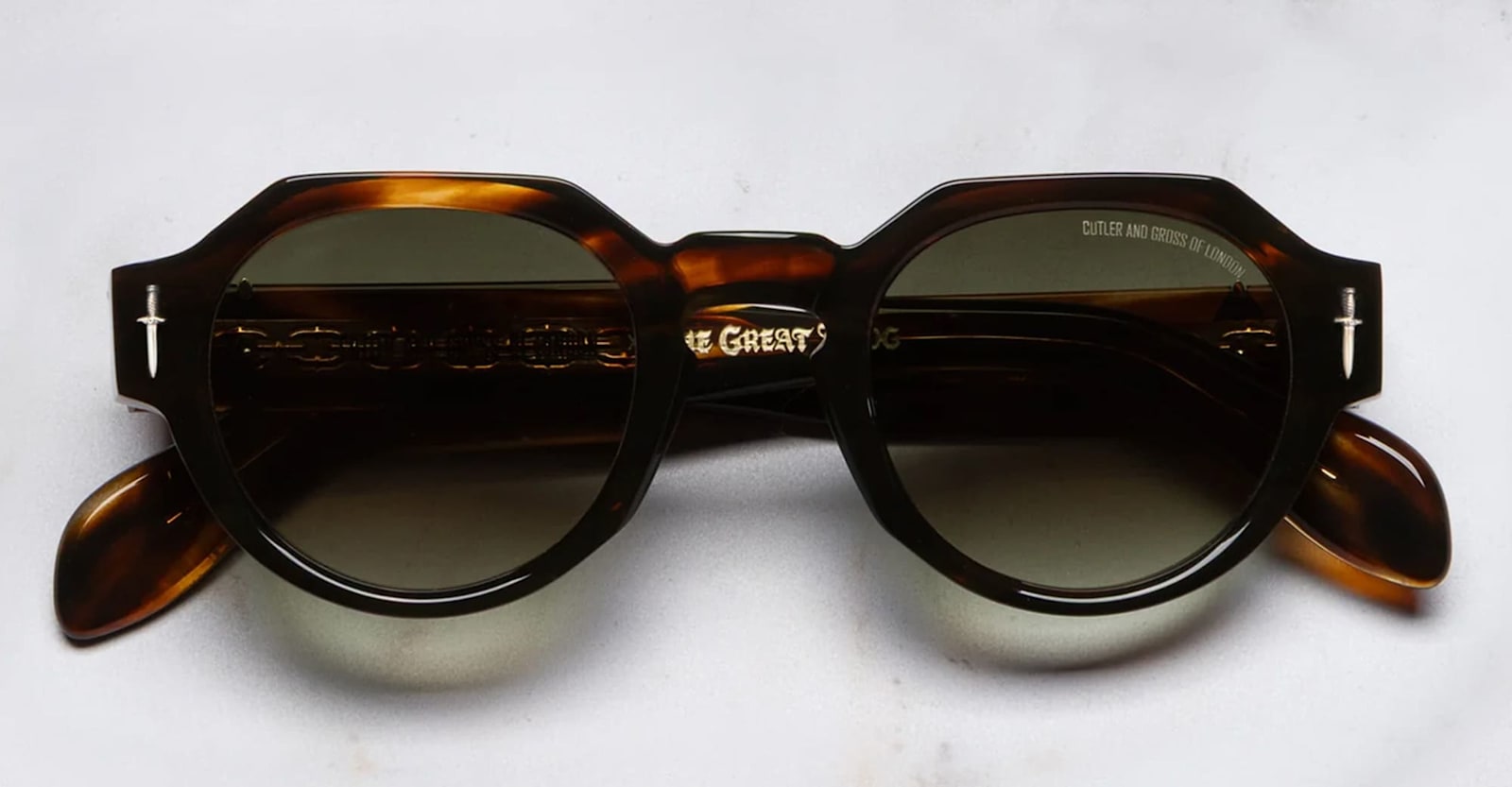 Cutler And Gross The Great Frog - Lucky Diamond I - Havana Sunglasses In Black