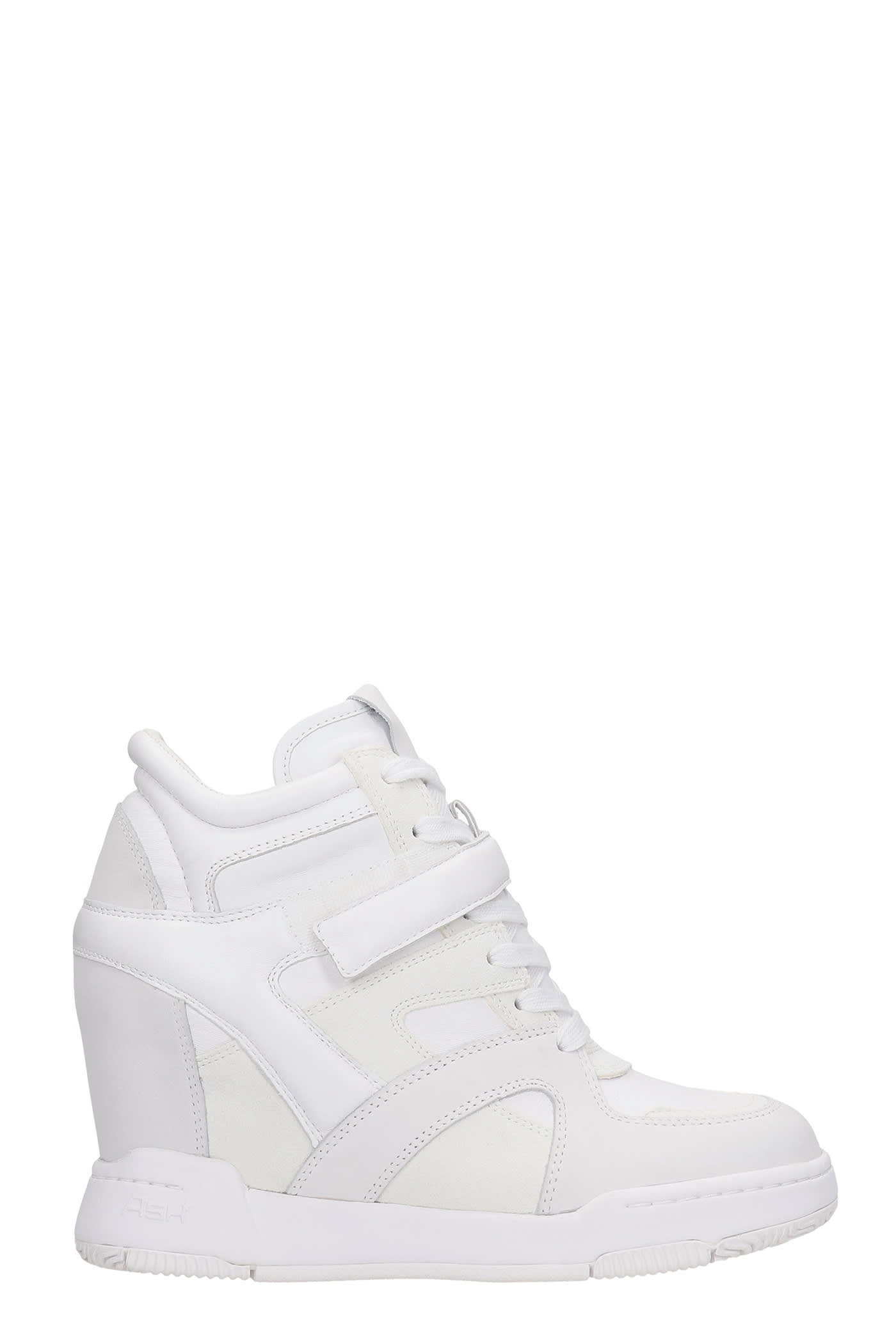 Ash Body 03 Sneakers In White Suede And Leather