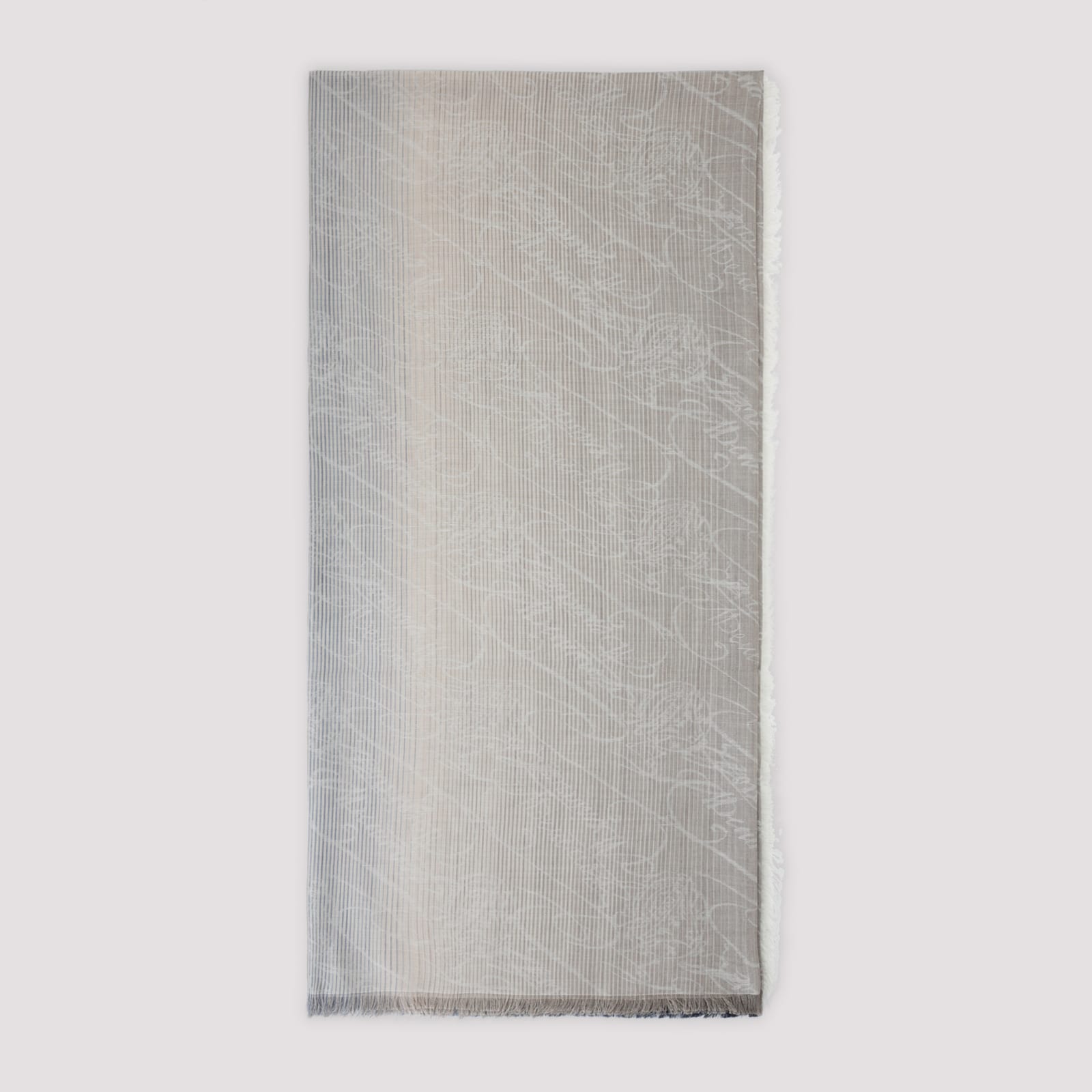Berluti Wool And Silk Scarf In Blue
