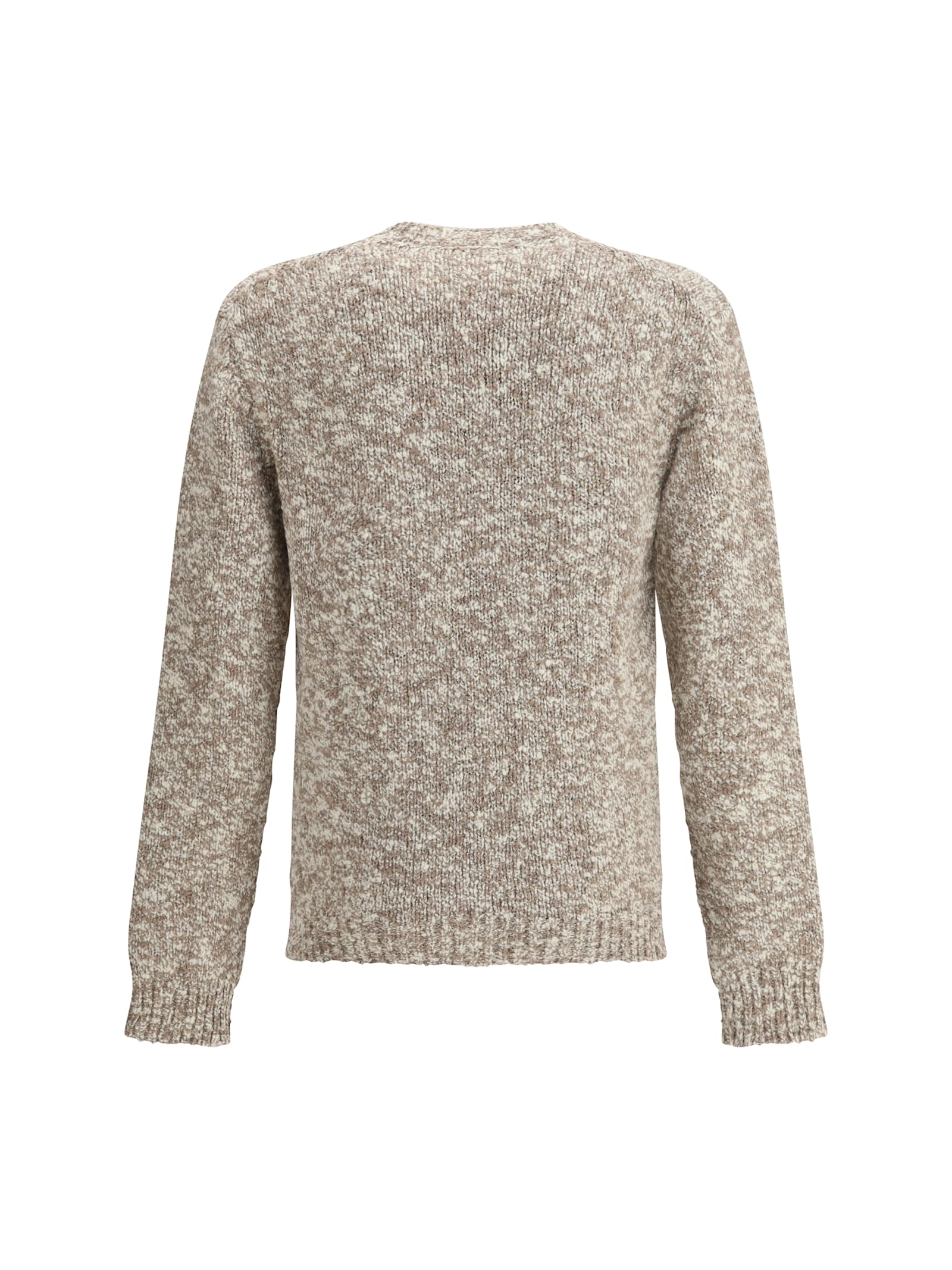 Dolce & Gabbana Fine-gauge Wool Crew Neck Pullover In Neutral
