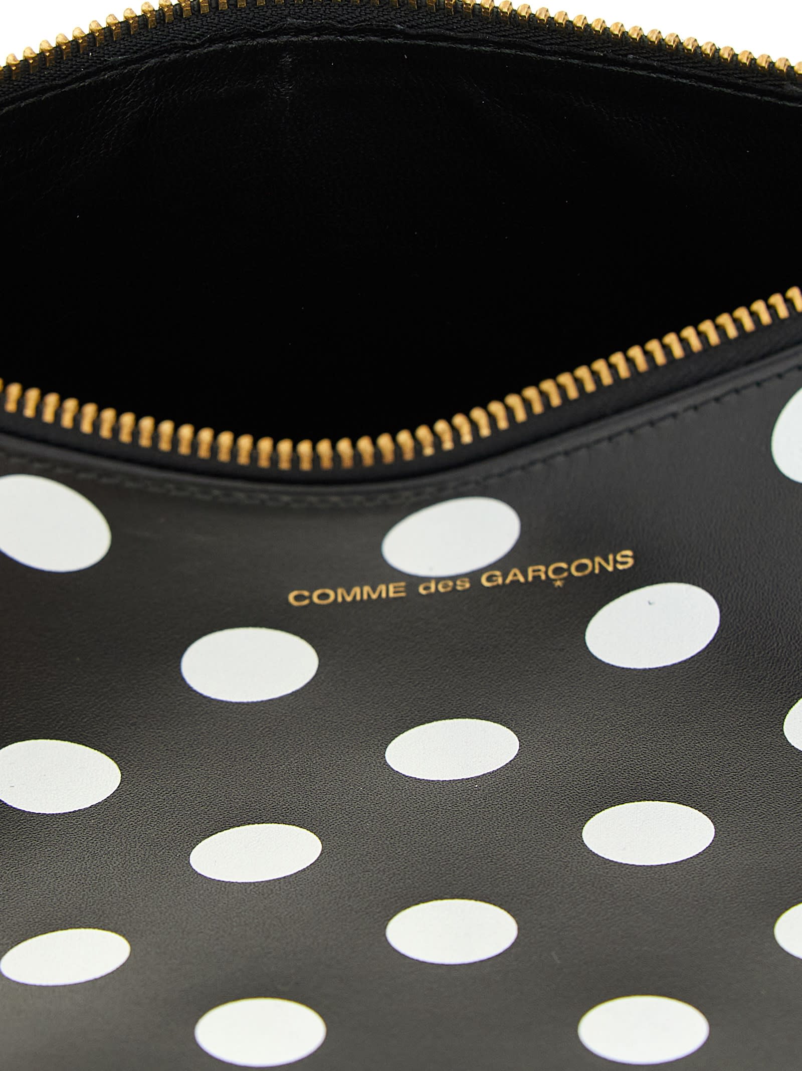Comme Des Garçons Polka Dots Printed Wallet In Multi