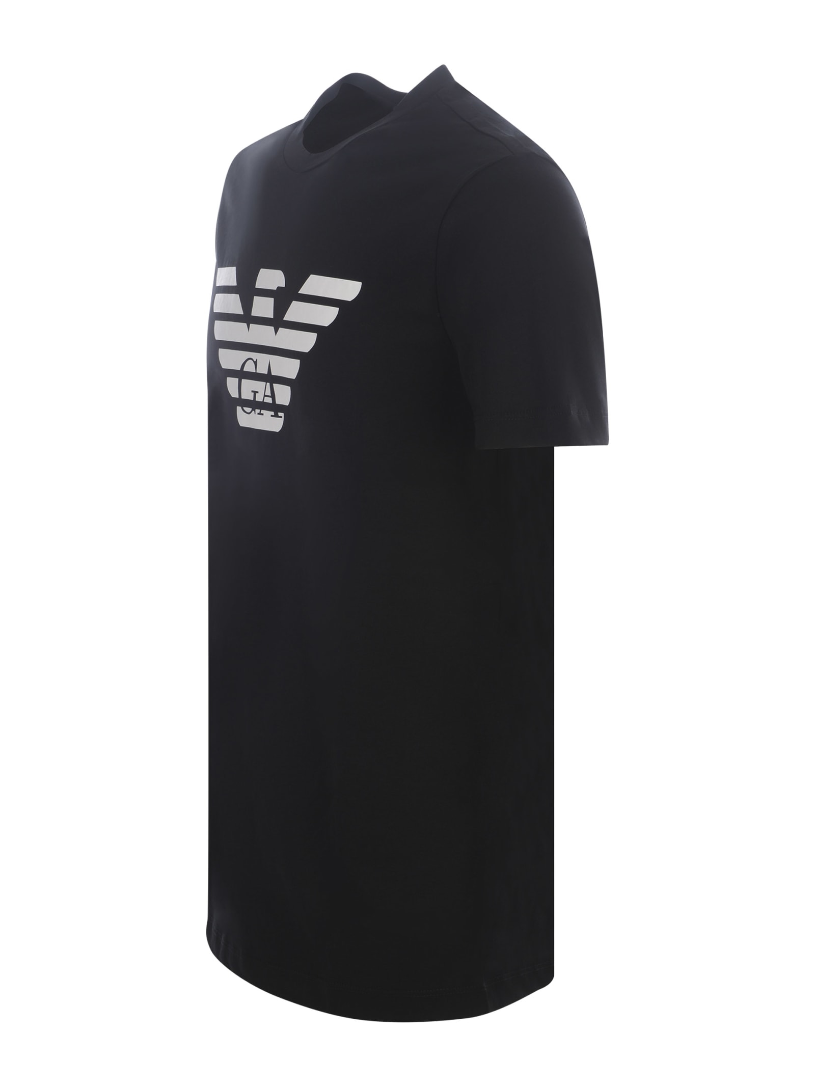 Emporio Armani Eagle-logo T-shirt In Blue