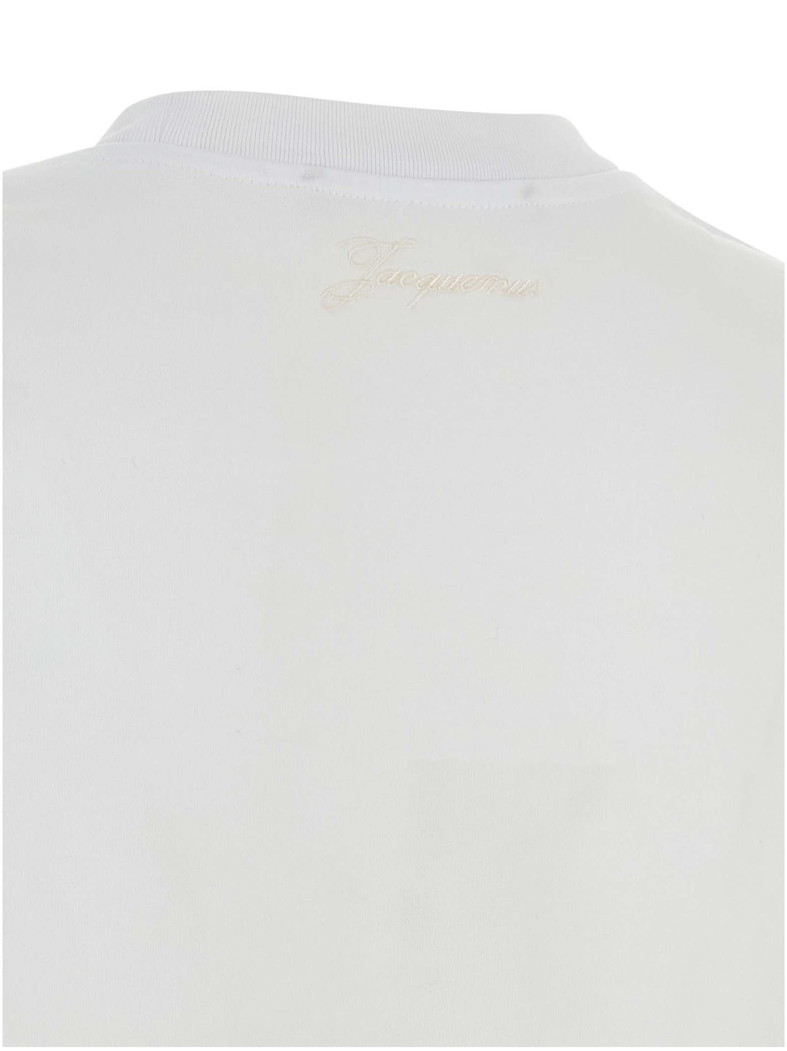 Jacquemus Cotton T-shirt With Logo In White