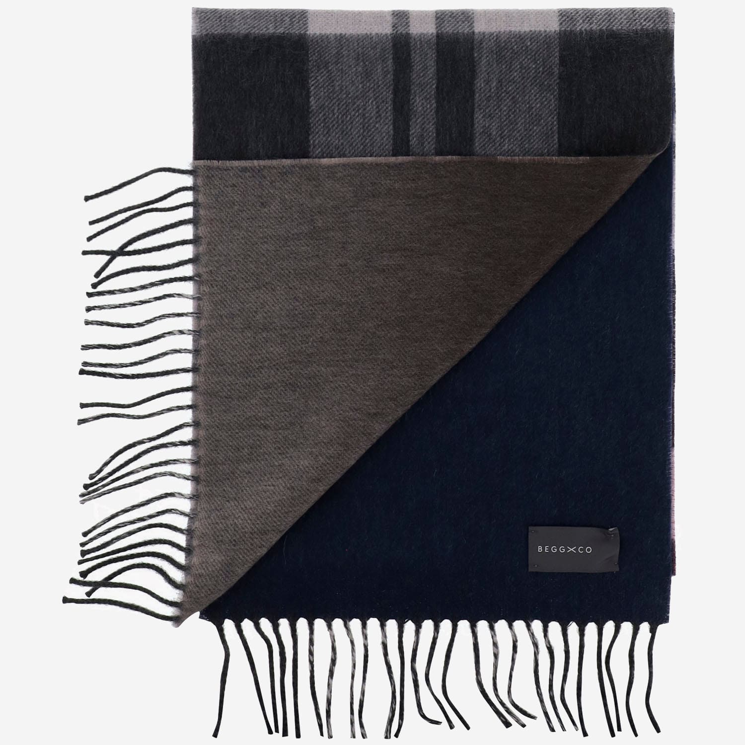 Alex Begg Cashmere Scarf With Check Pattern In Red