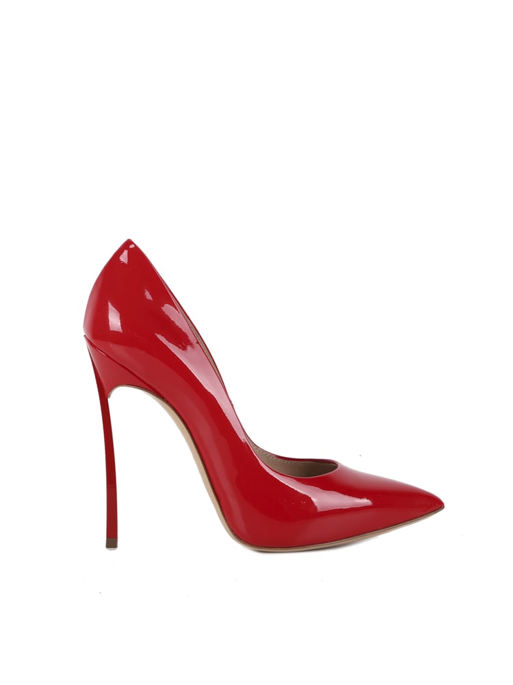 Casadei Patent Leather Pumps In Tiffany Red