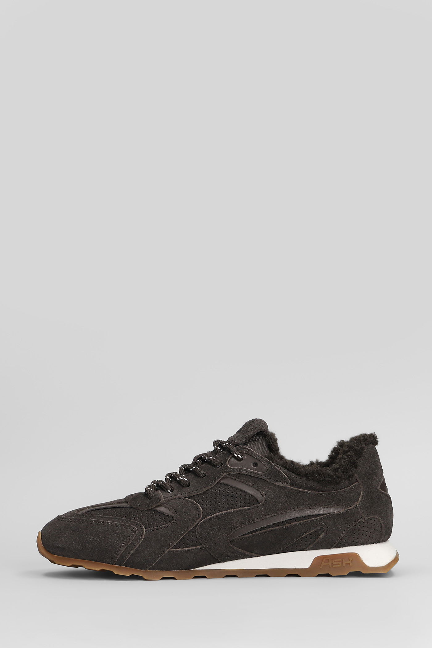 Ash Casual Low Top Sneakers With Suede Upper In Brown
