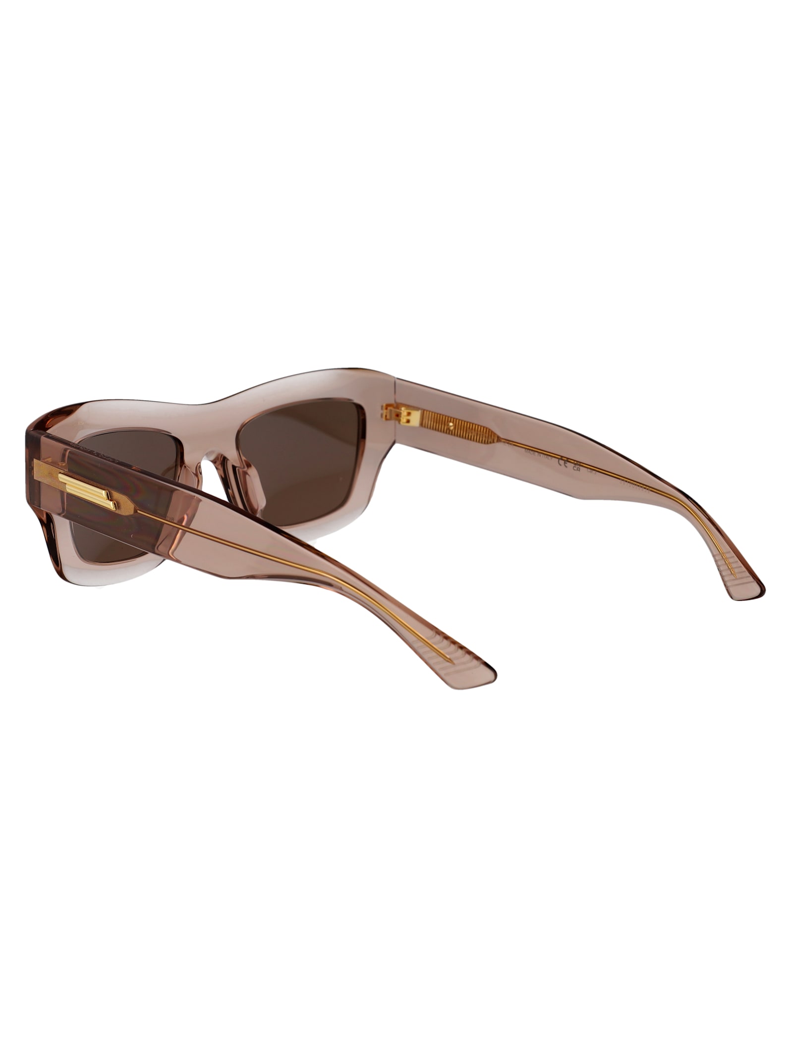 Bottega Veneta Square-frame Acetate Sunglasses In Brown-brown-brown