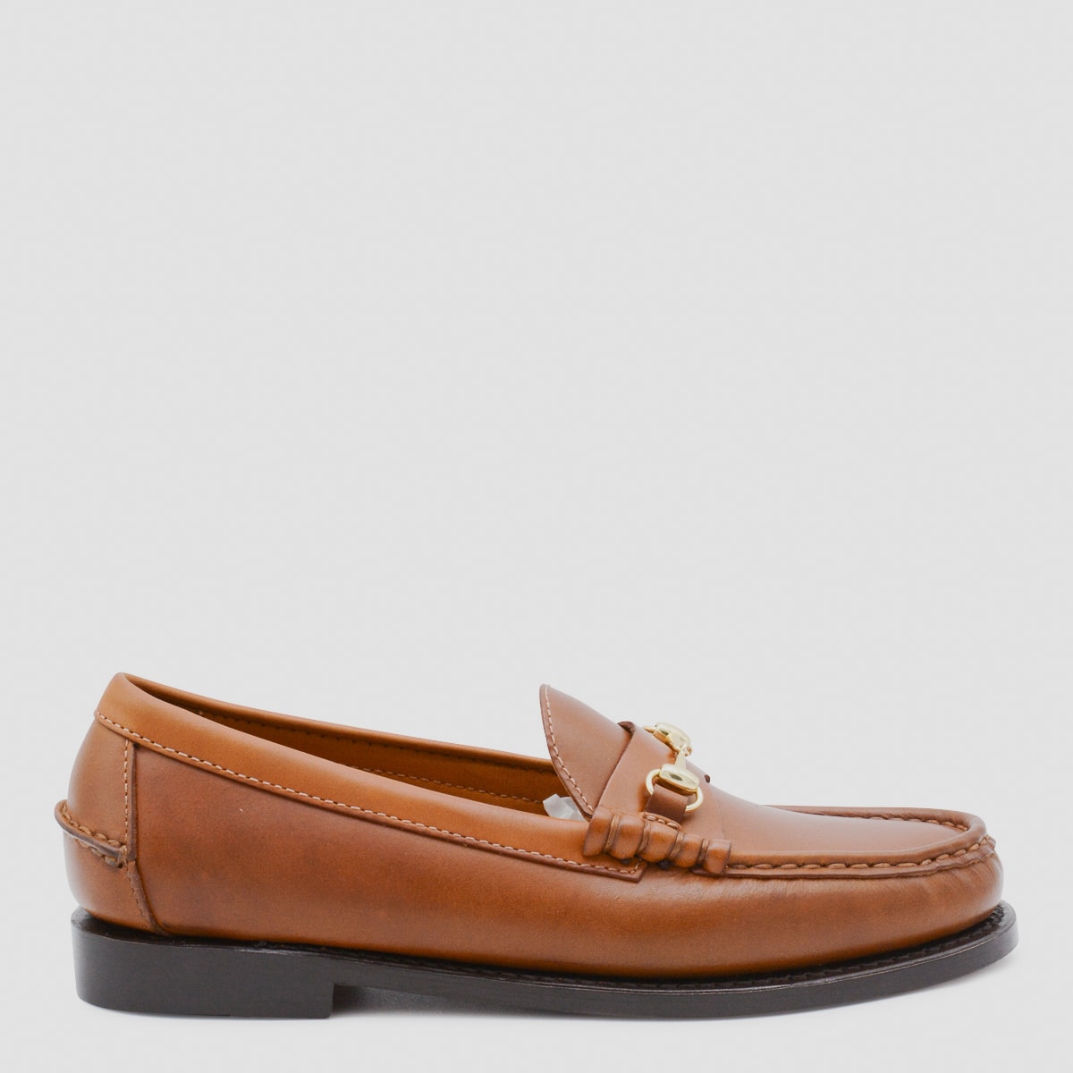 Sebago Round Toe Loafers Gold Tone Hardware In Brown