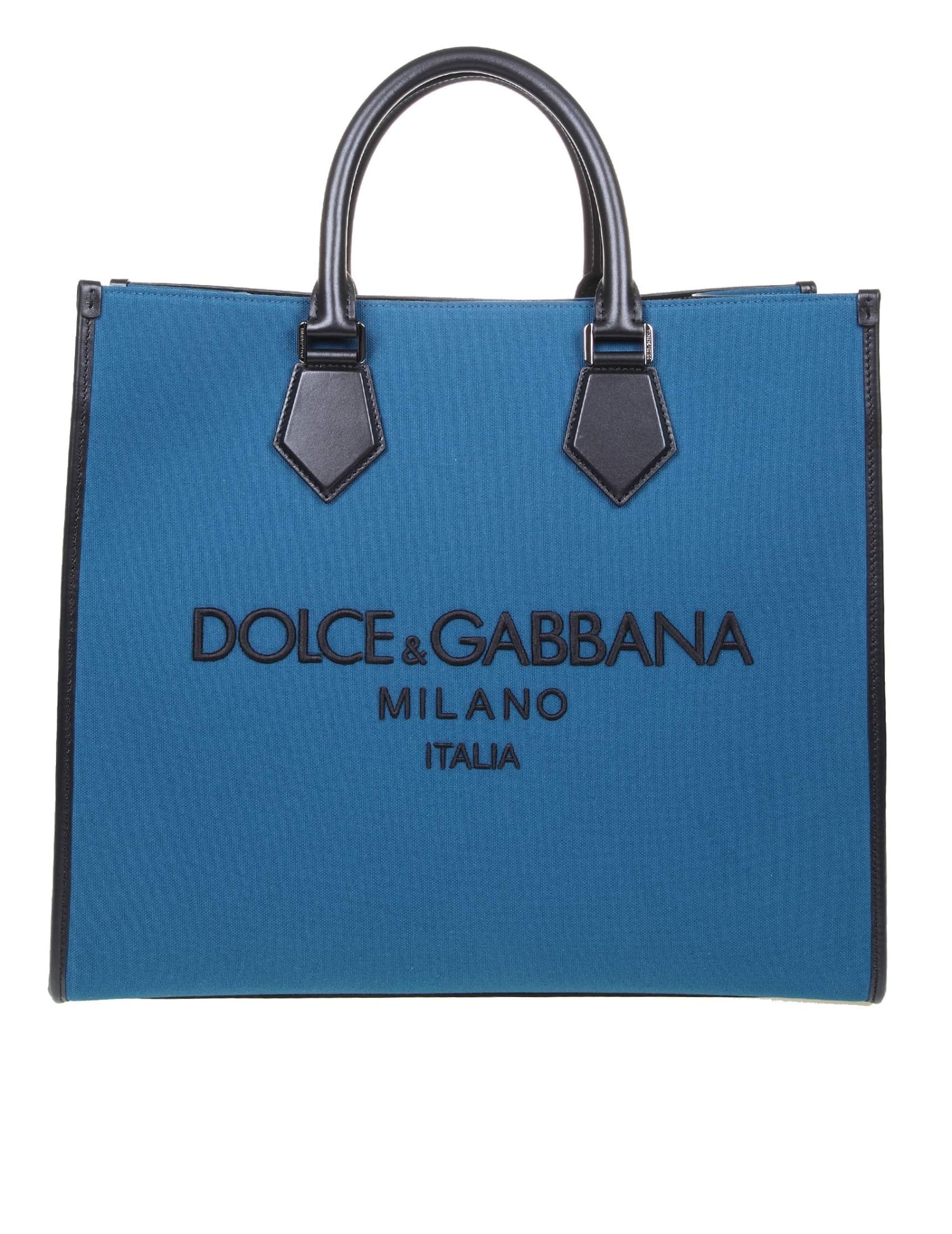 Dolce & Gabbana Handbag In Canvas With Logo