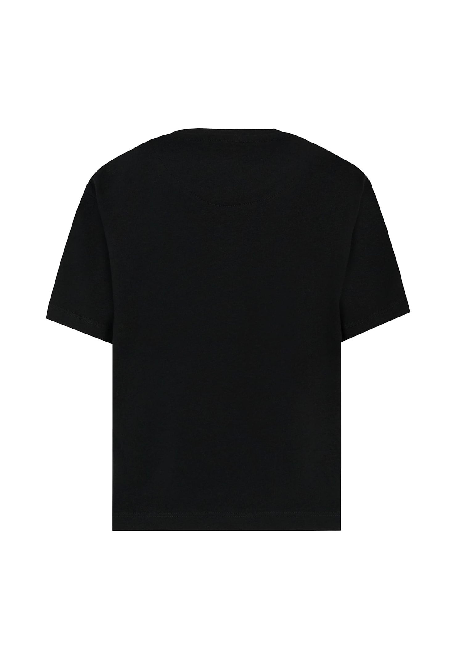 Richmond Black T-shirt For Kids With Logo In Black