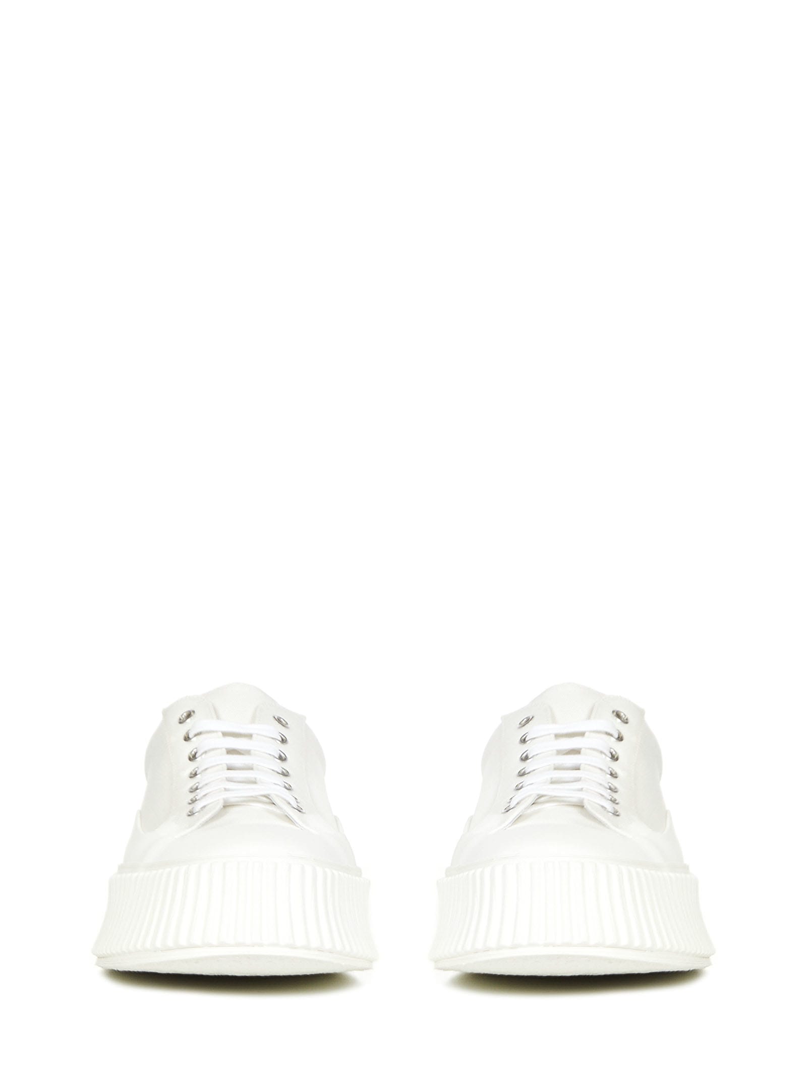 Shop Jil Sander Sneakers In Beige