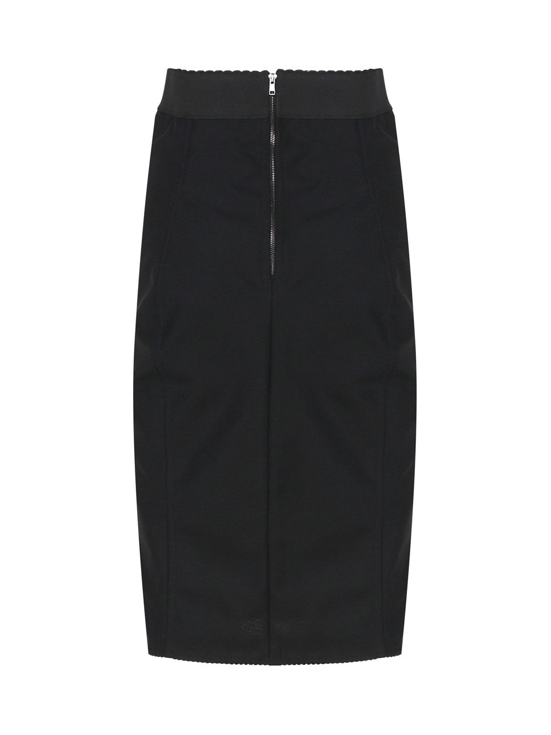 Shop Dolce & Gabbana Marquisette And Satin Corsetry Skirt In Black